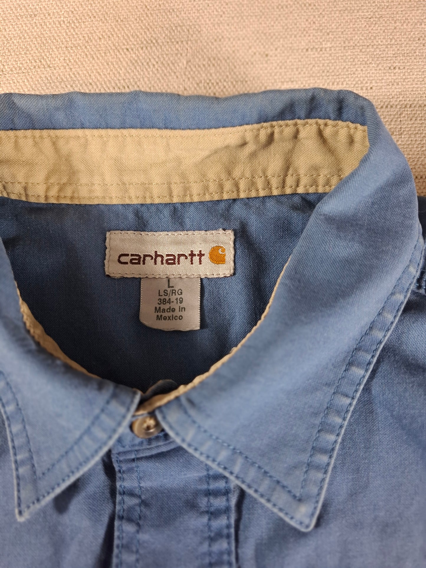 001439 – Carhartt Work Shirt – Blue, Size L