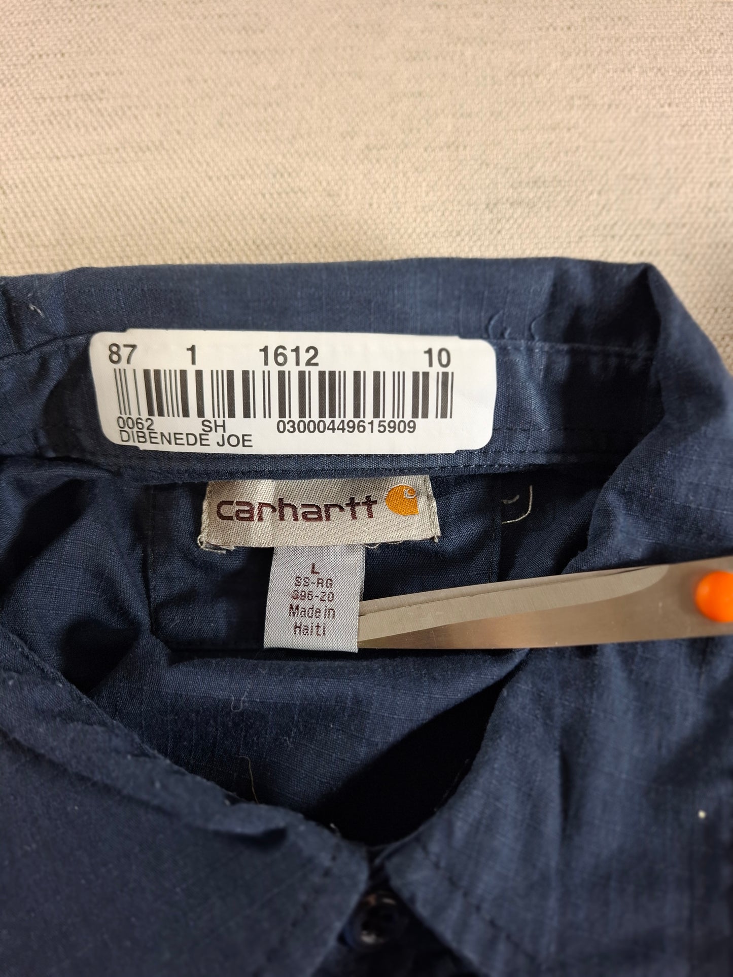 001440 – Carhartt Work Shirt – Navy, Size L