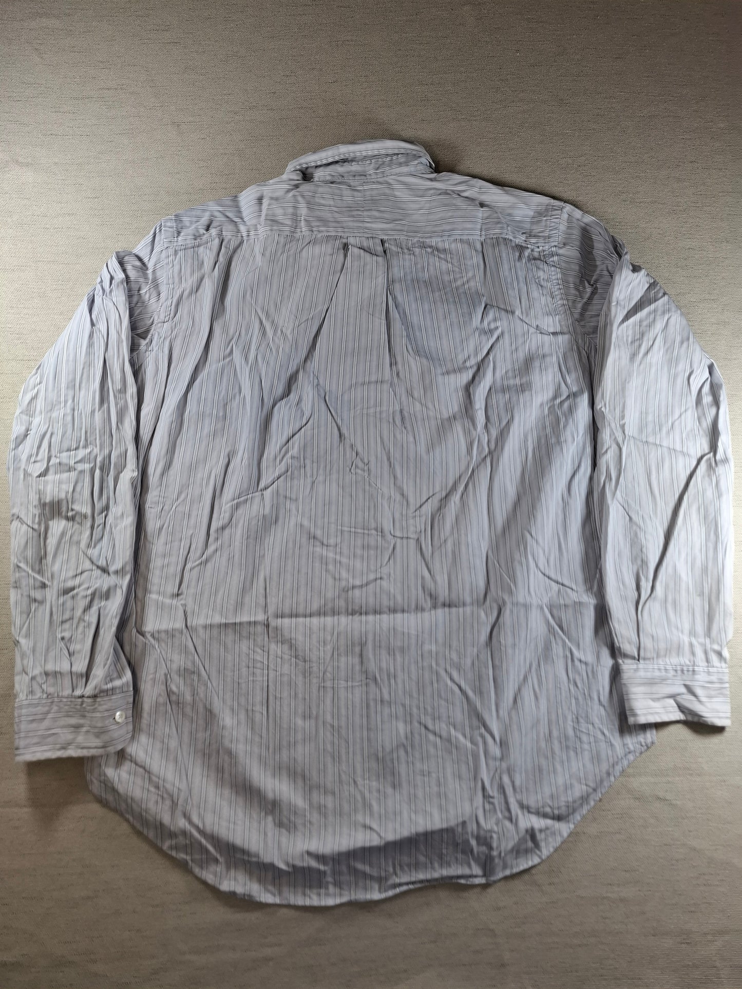 001444 – Polo Ralph Lauren Shirt – Blue/White Stripe, Size L