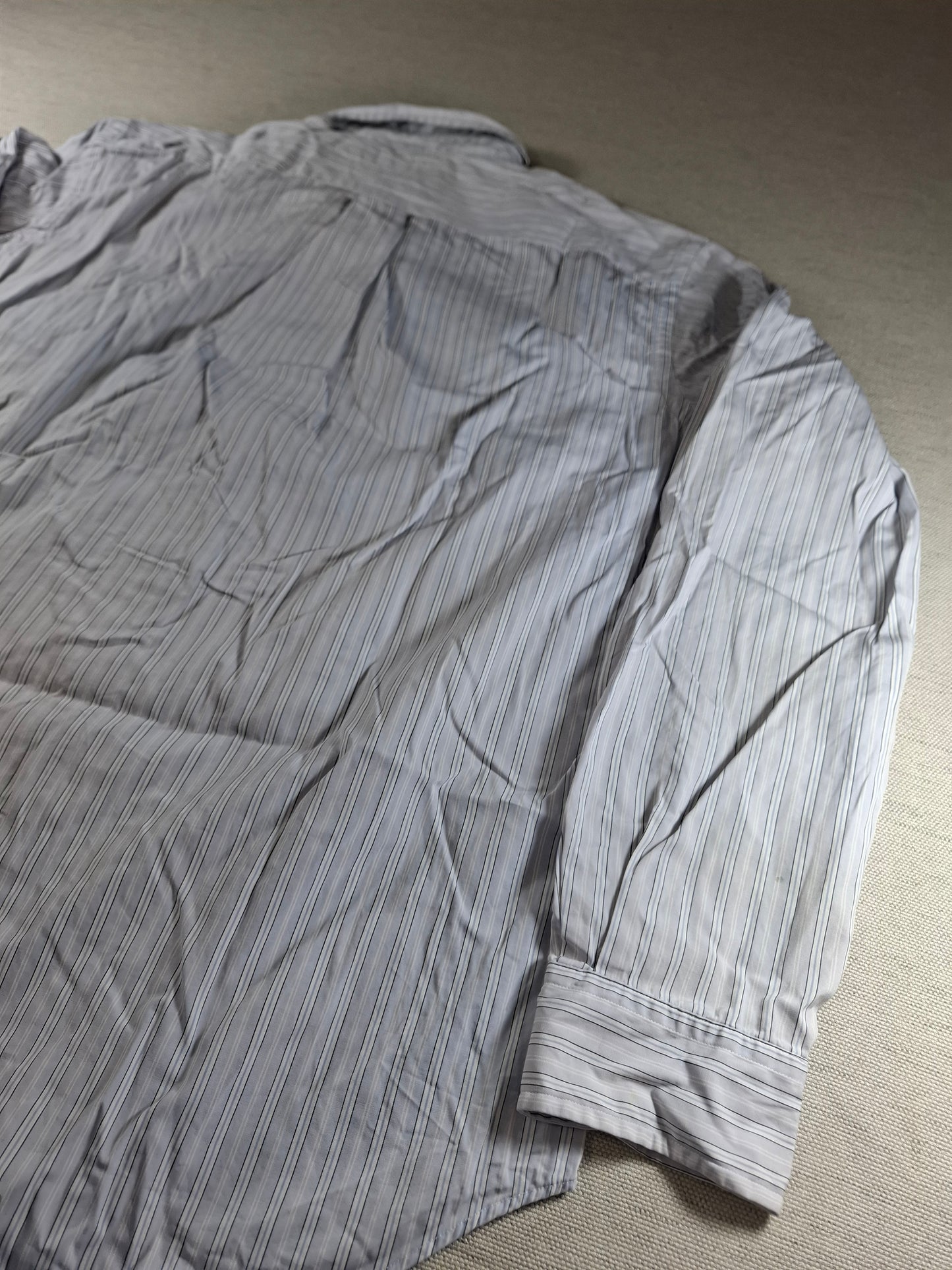 001444 – Polo Ralph Lauren Shirt – Blue/White Stripe, Size L