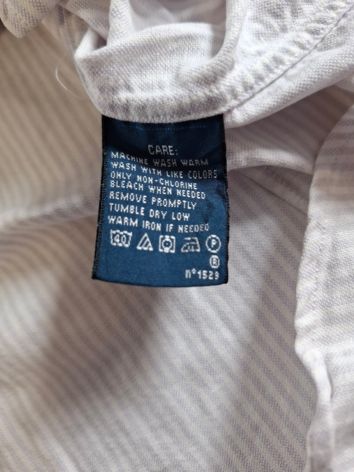 001445 – Polo Ralph Lauren Shirt – Lilac/White Stripe, Size Women's US 8