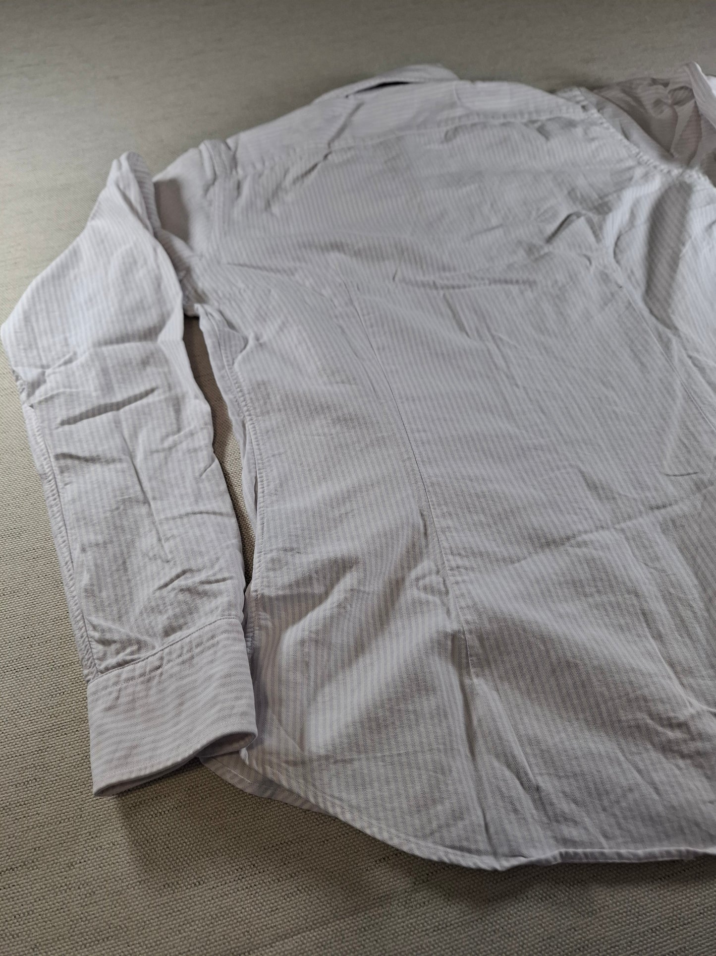 001445 – Polo Ralph Lauren Shirt – Lilac/White Stripe, Size Women's US 8