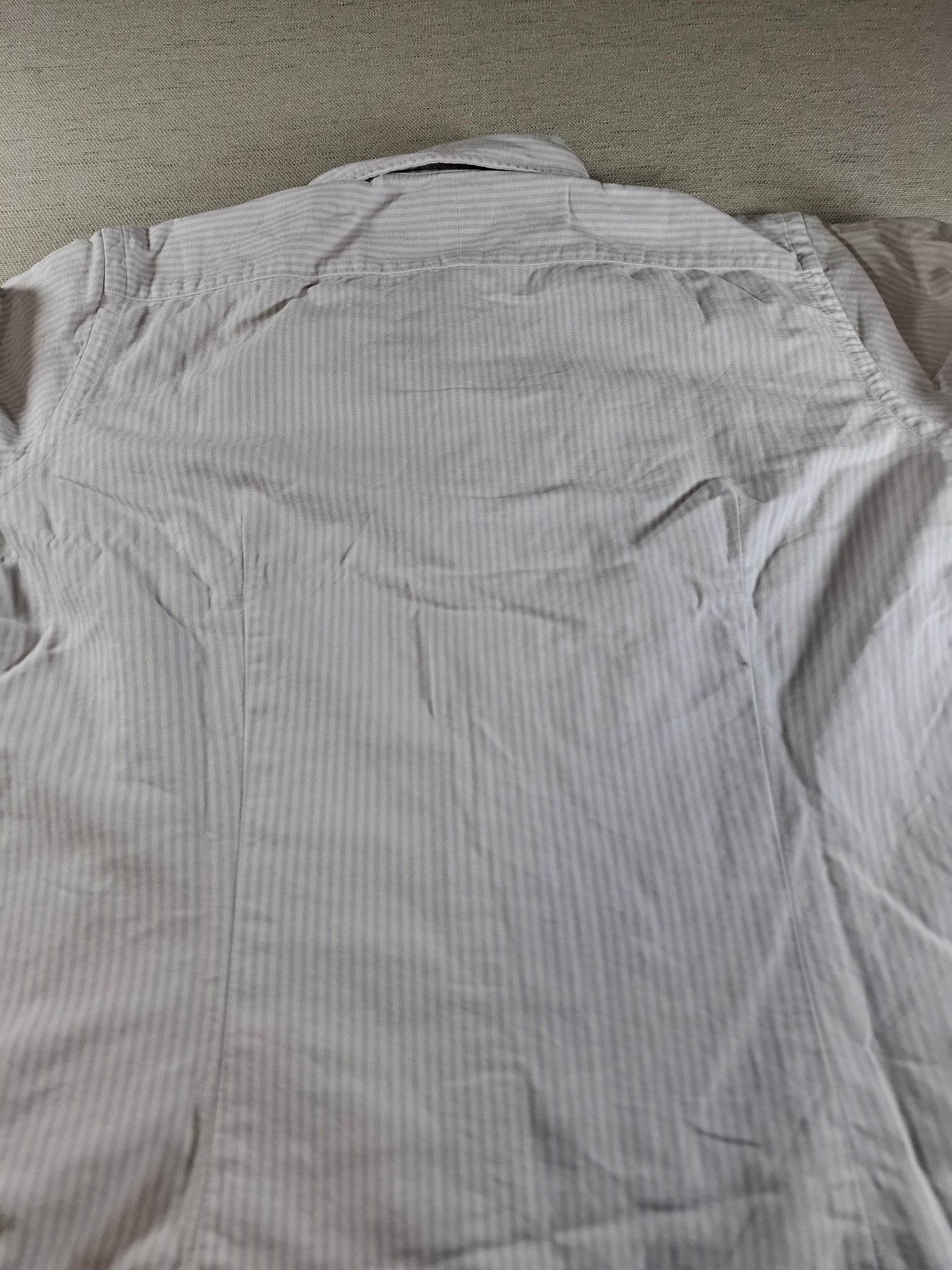 001445 – Polo Ralph Lauren Shirt – Lilac/White Stripe, Size Women's US 8
