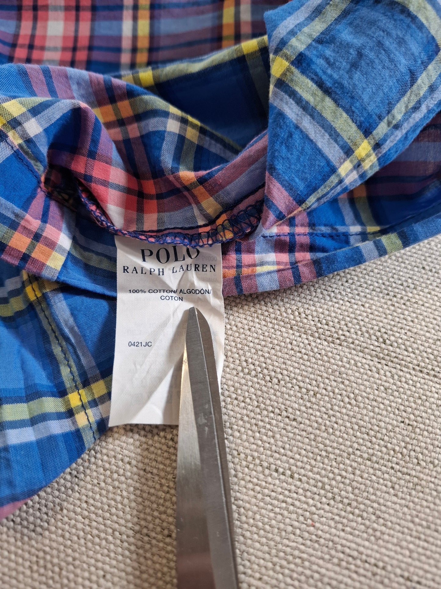 001446 – Polo Ralph Lauren Shirt – Multi Check, Size M