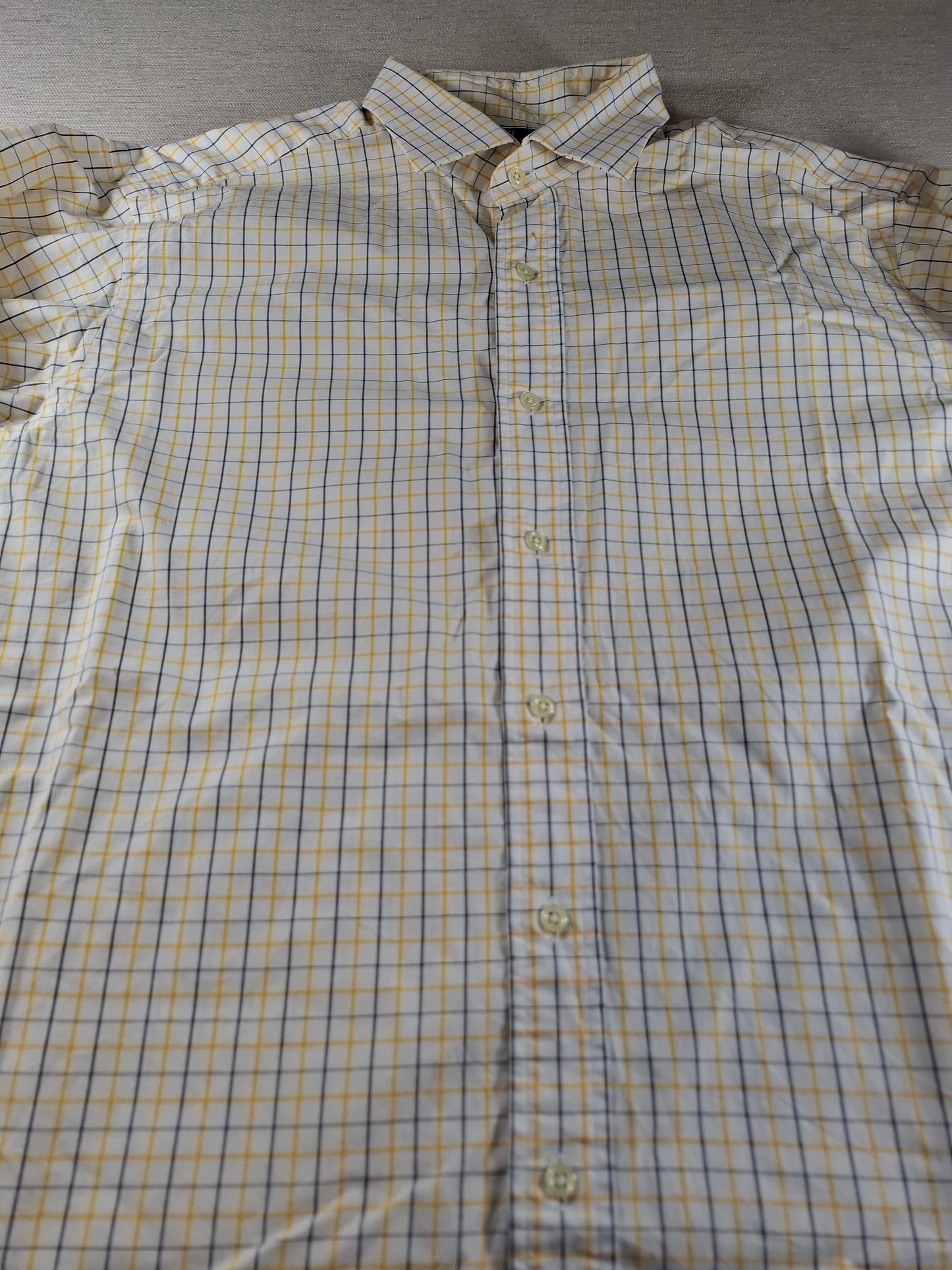001447 – Polo Ralph Lauren Shirt – Blue/White Stripe, Size Collar 17, Sleeve 34/35