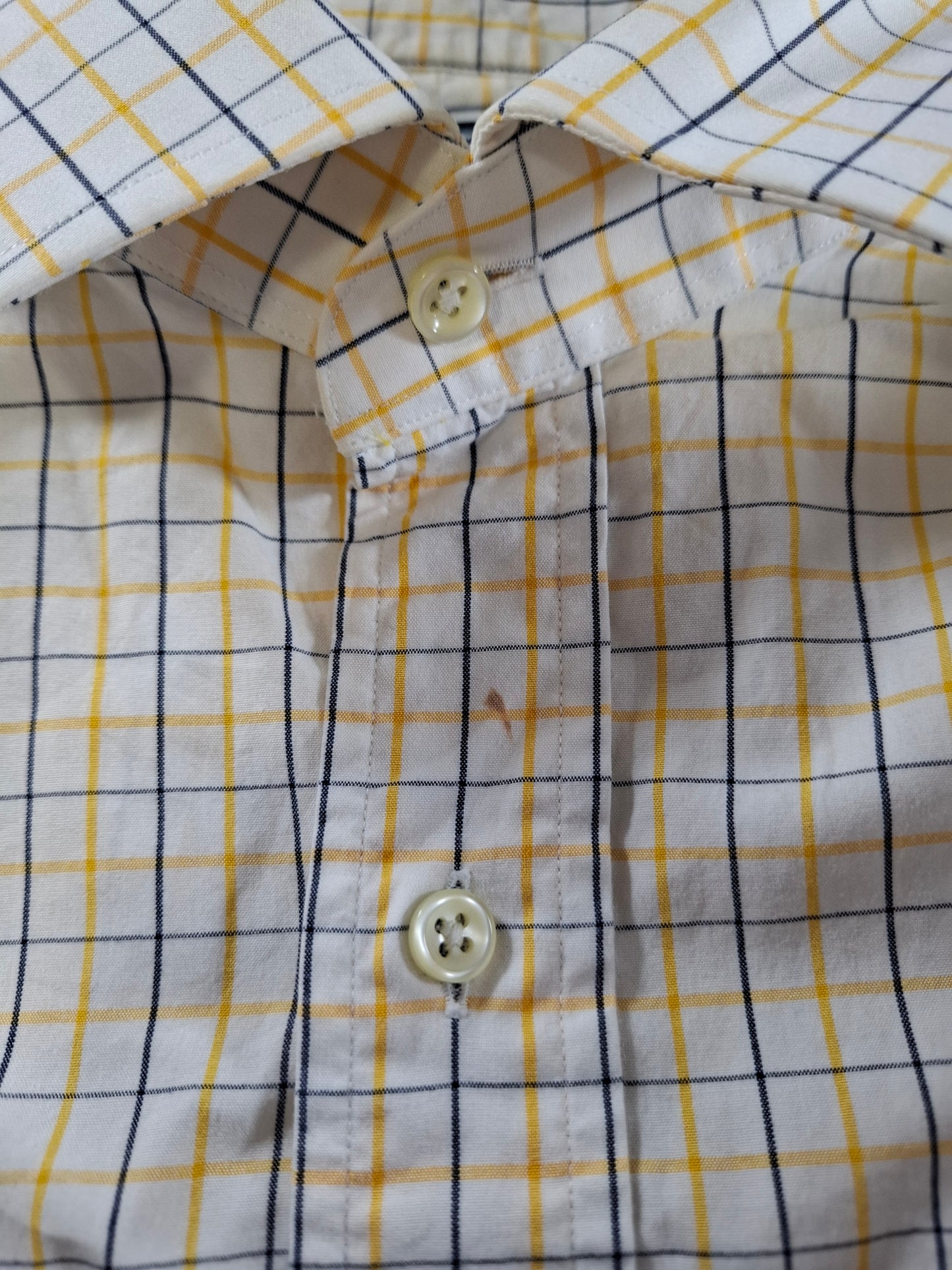 001447 – Polo Ralph Lauren Shirt – Blue/White Stripe, Size Collar 17, Sleeve 34/35