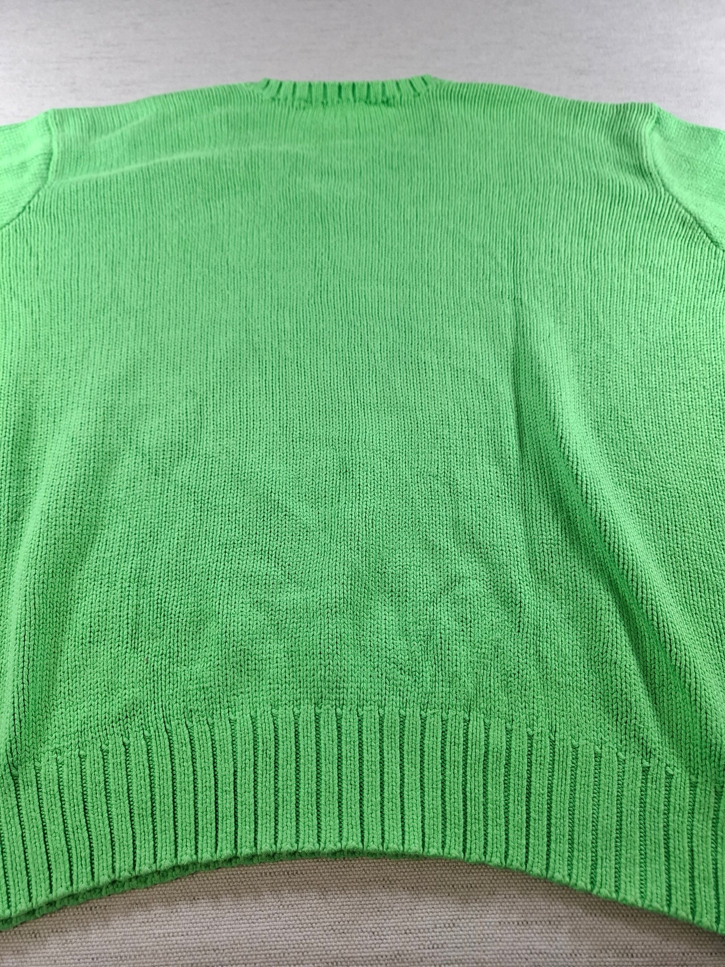 001468 – Polo Ralph Lauren V-neck Sweater – Green, Size L