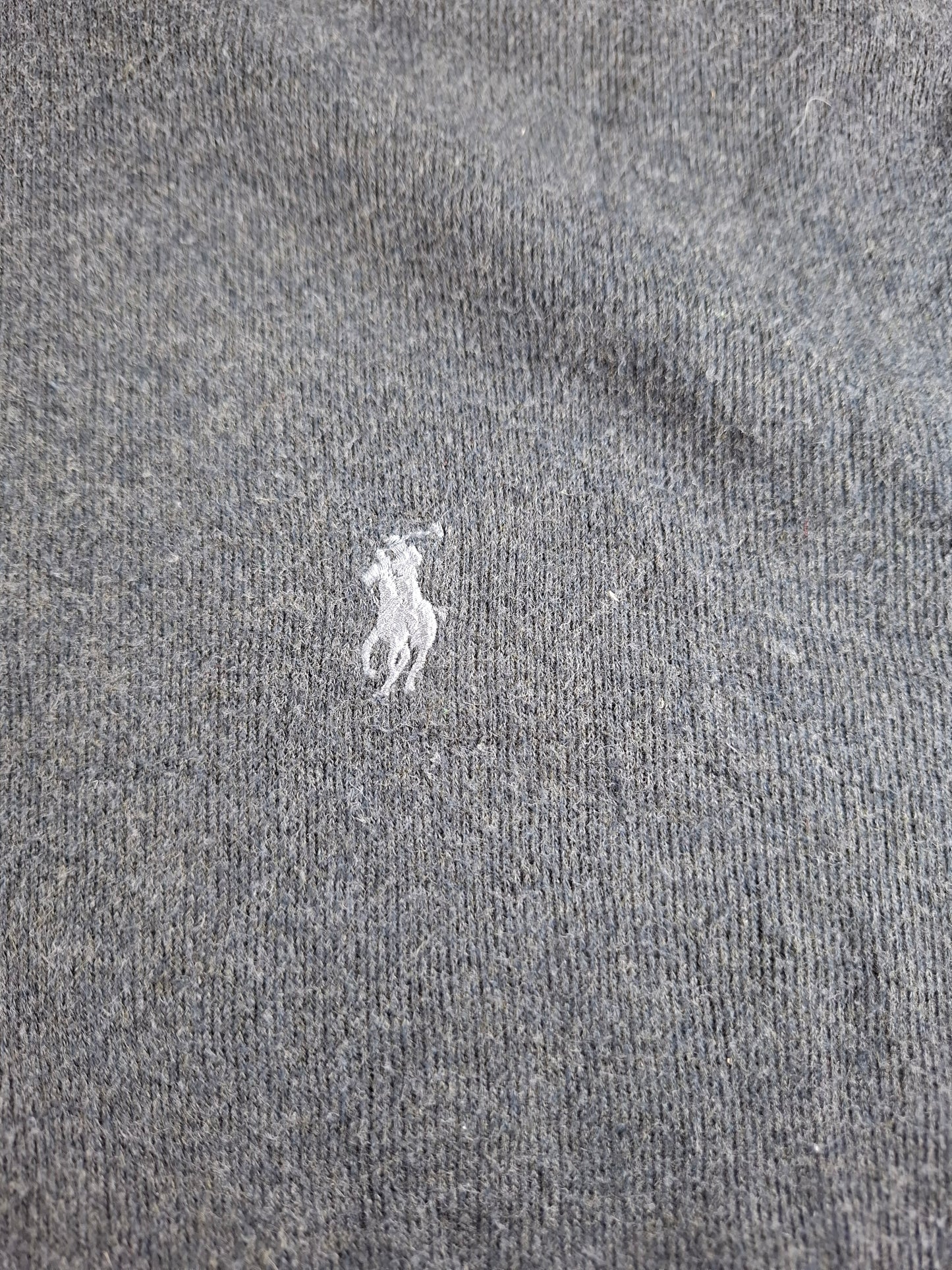 001472 – Polo Ralph Lauren Quarter-Zip Sweater – Charcoal, Size M
