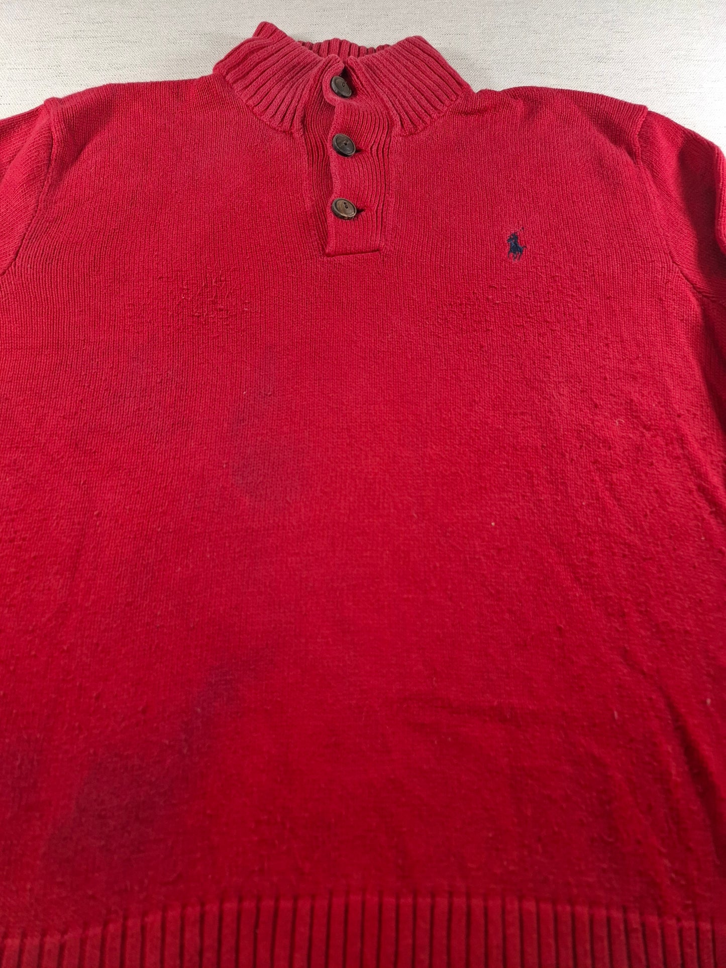 001474 – Polo Ralph Lauren Crewneck Sweater – Red, Size M