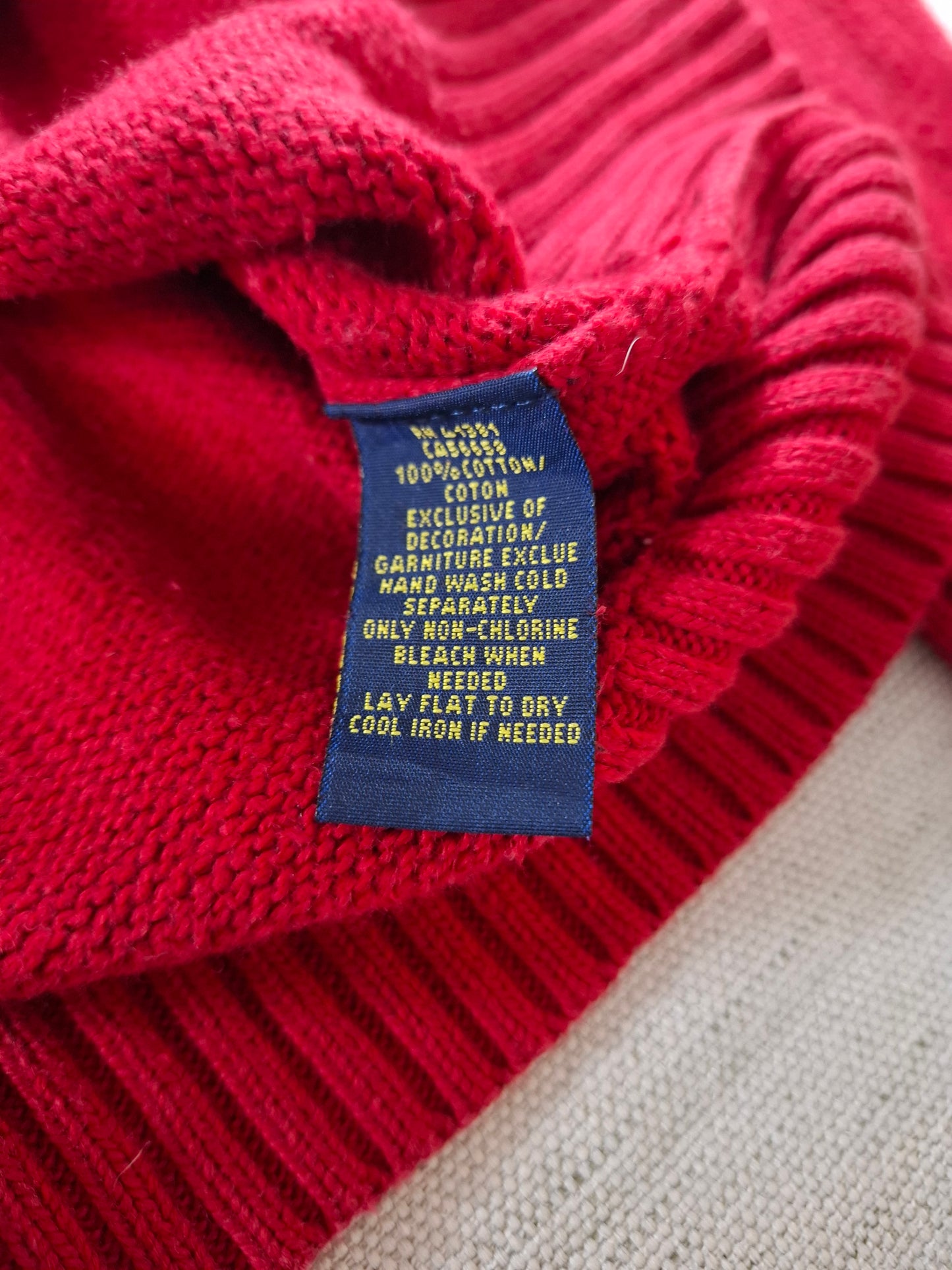 001474 – Polo Ralph Lauren Crewneck Sweater – Red, Size M