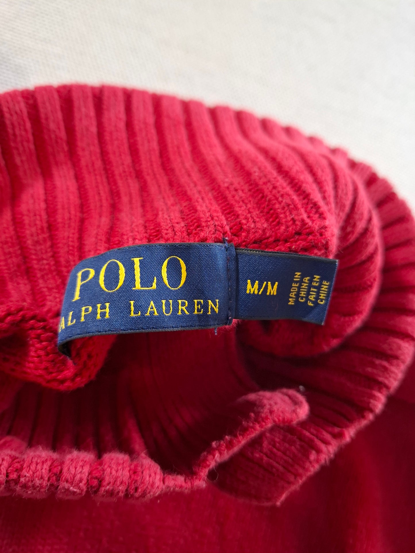 001474 – Polo Ralph Lauren Crewneck Sweater – Red, Size M