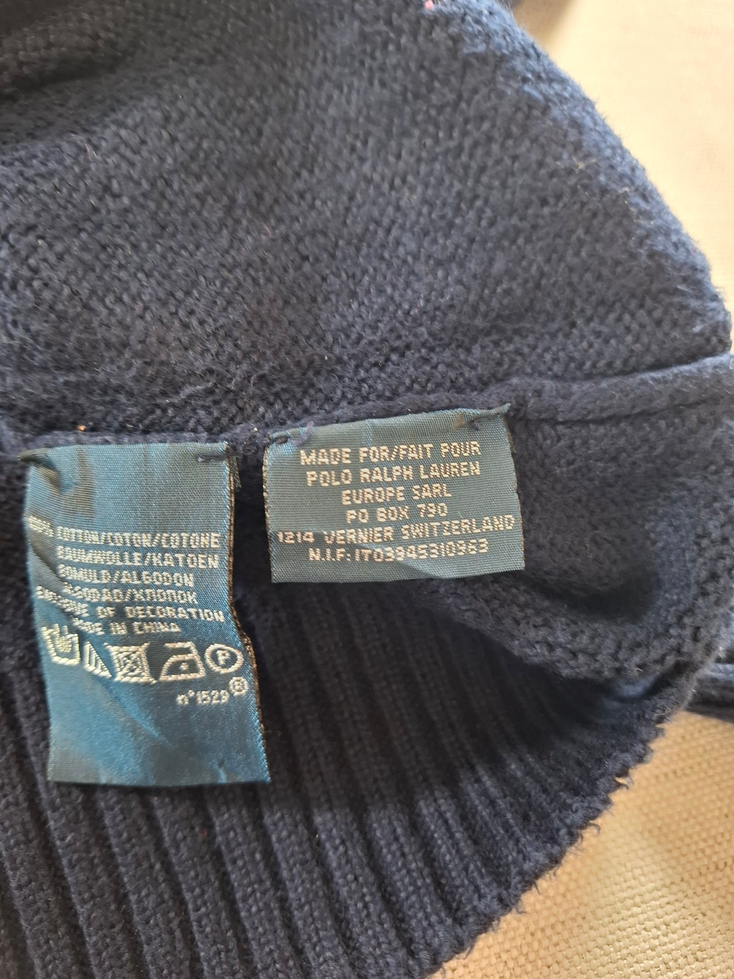 001476 – Polo Ralph Lauren Crewneck Sweater – Navy, Size M