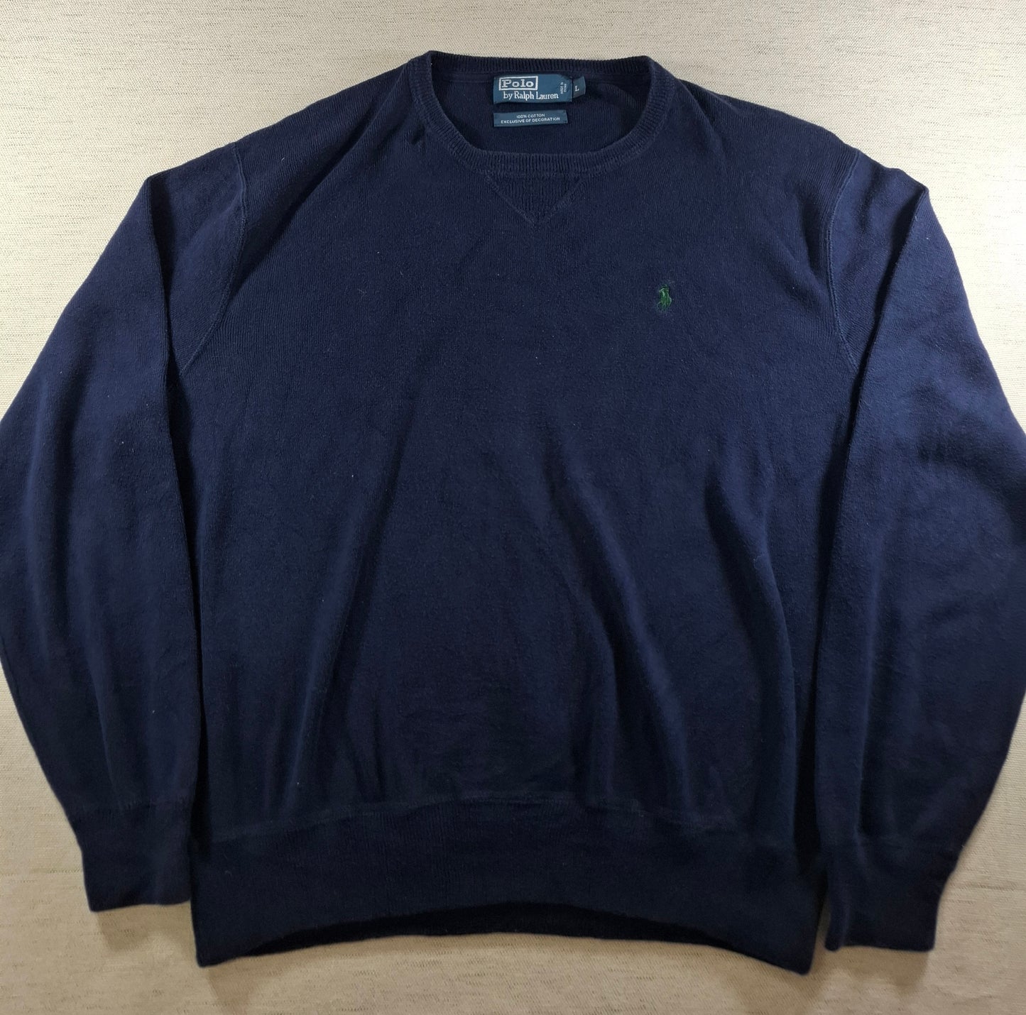 001478 – Polo Ralph Lauren Crewneck Sweater – Navy, Size L