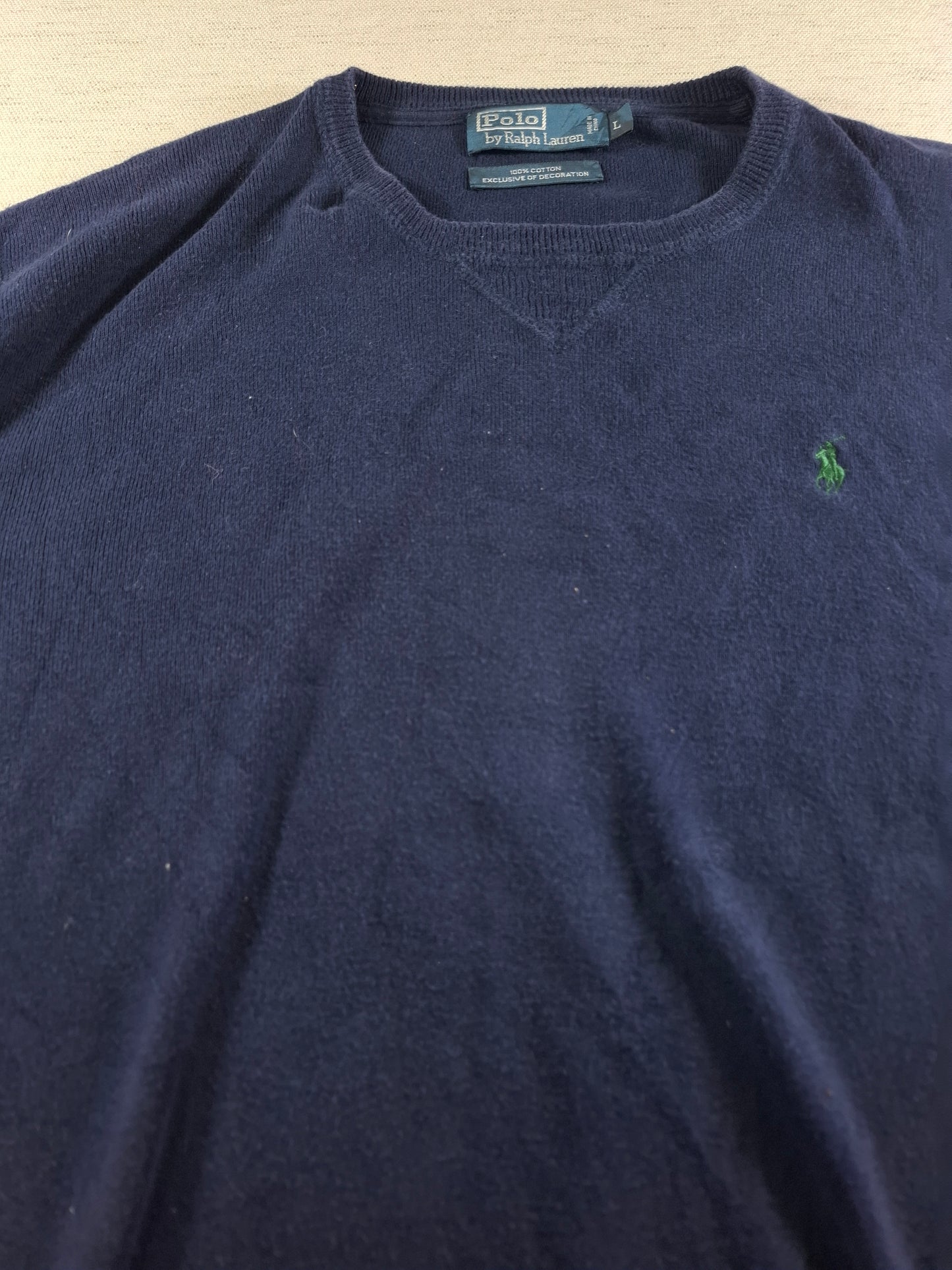 001478 – Polo Ralph Lauren Crewneck Sweater – Navy, Size L