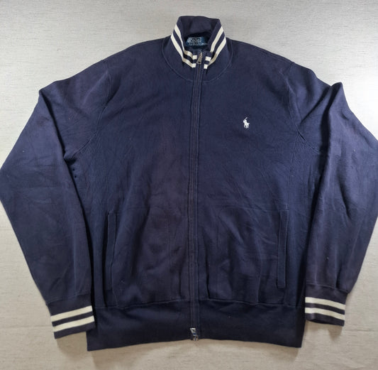 001480 – Polo Ralph Lauren Full-Zip Sweater – Navy, Size XXL