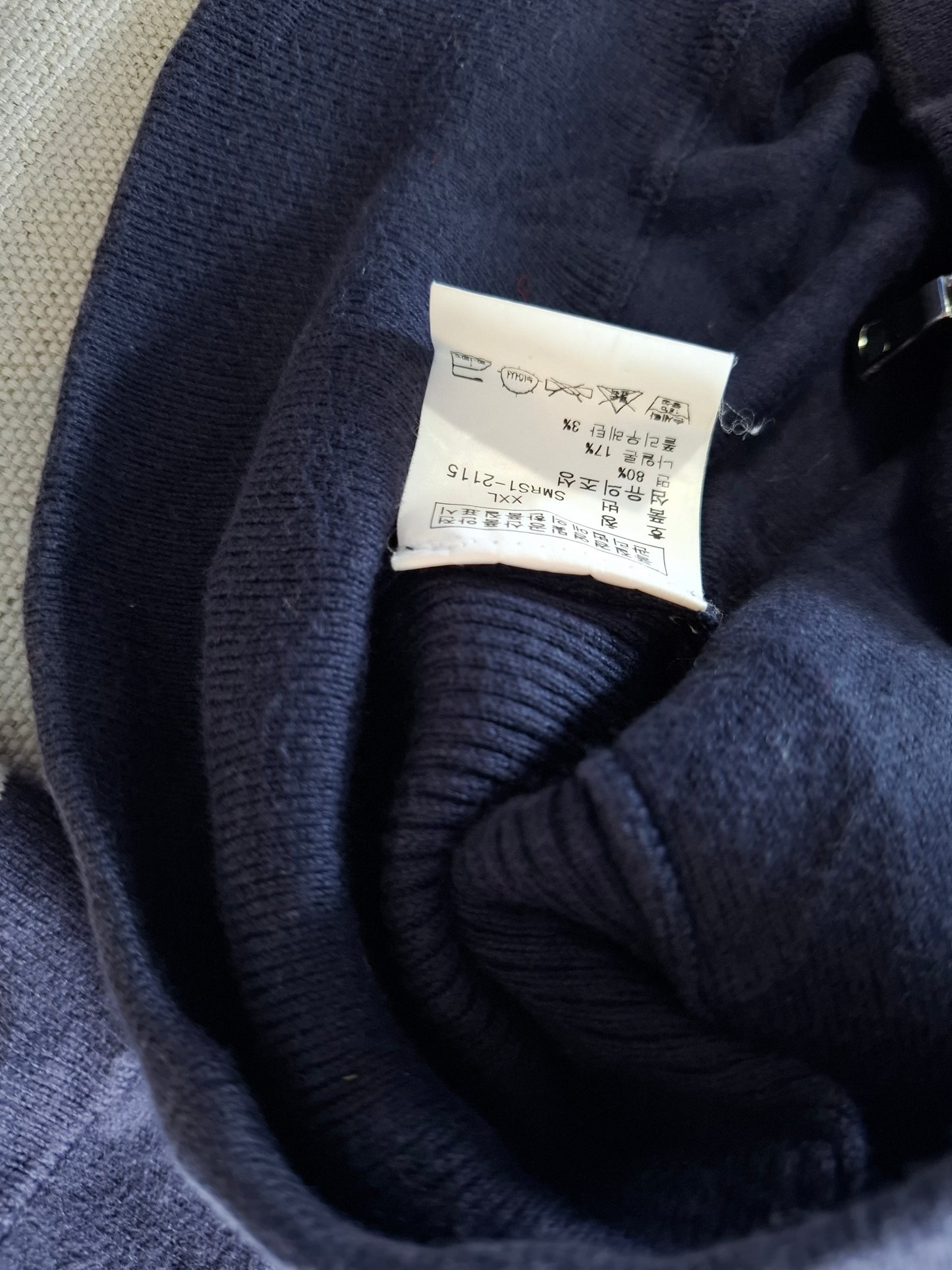 001480 – Polo Ralph Lauren Full-Zip Sweater – Navy, Size XXL