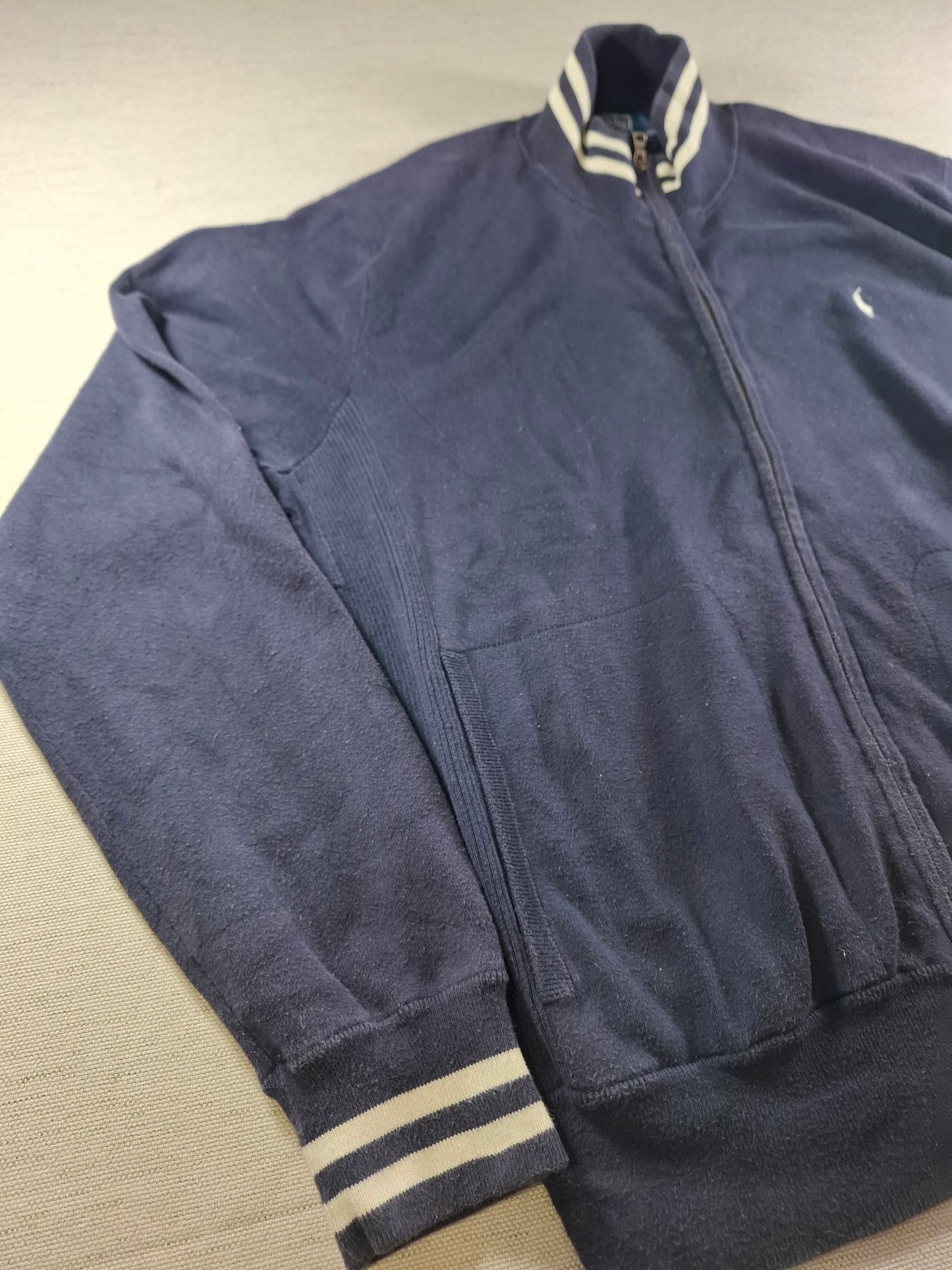 001482 – Polo Ralph Lauren Full-Zip Sweater – Navy, Size XL