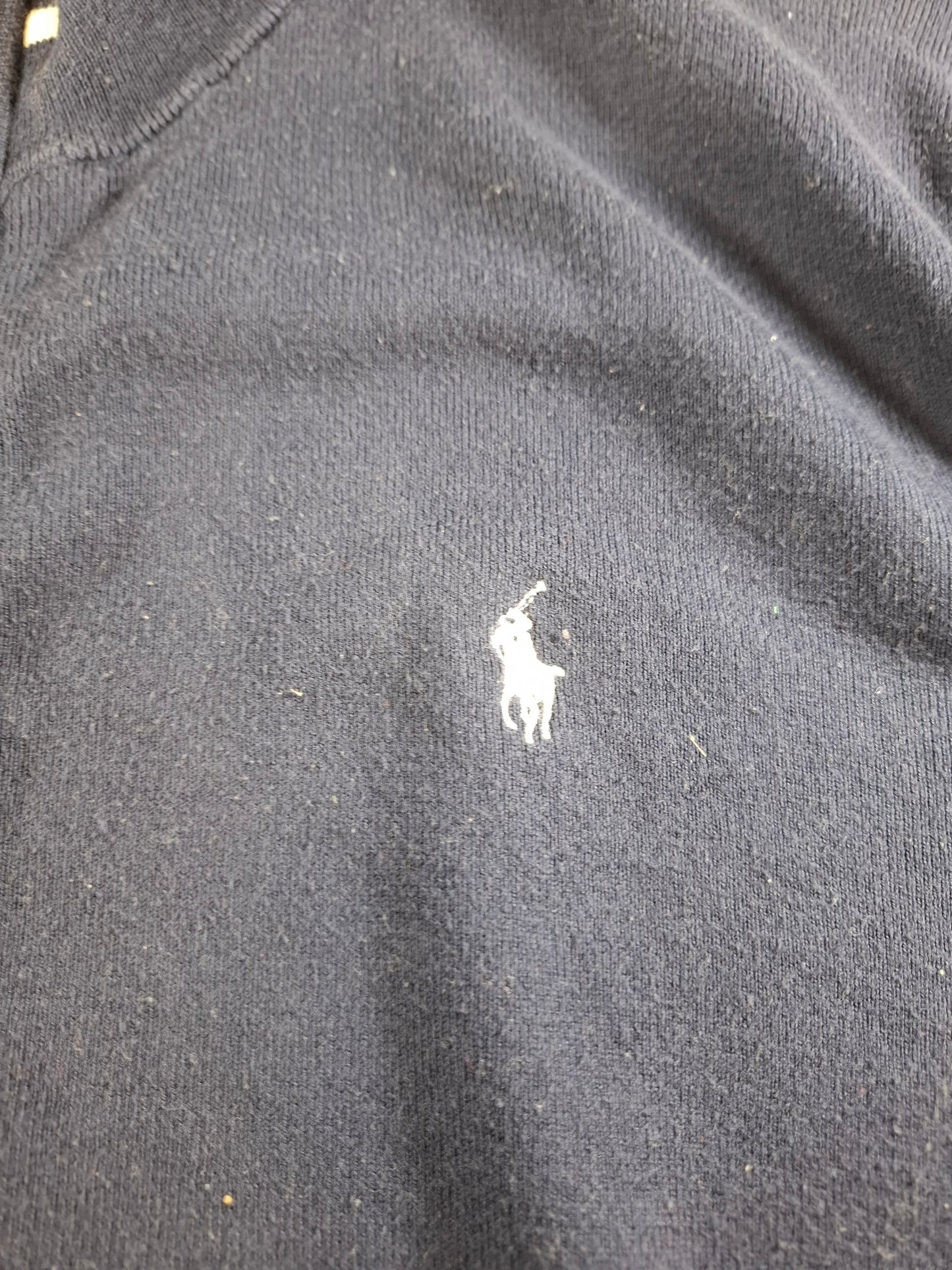 001482 – Polo Ralph Lauren Full-Zip Sweater – Navy, Size XL
