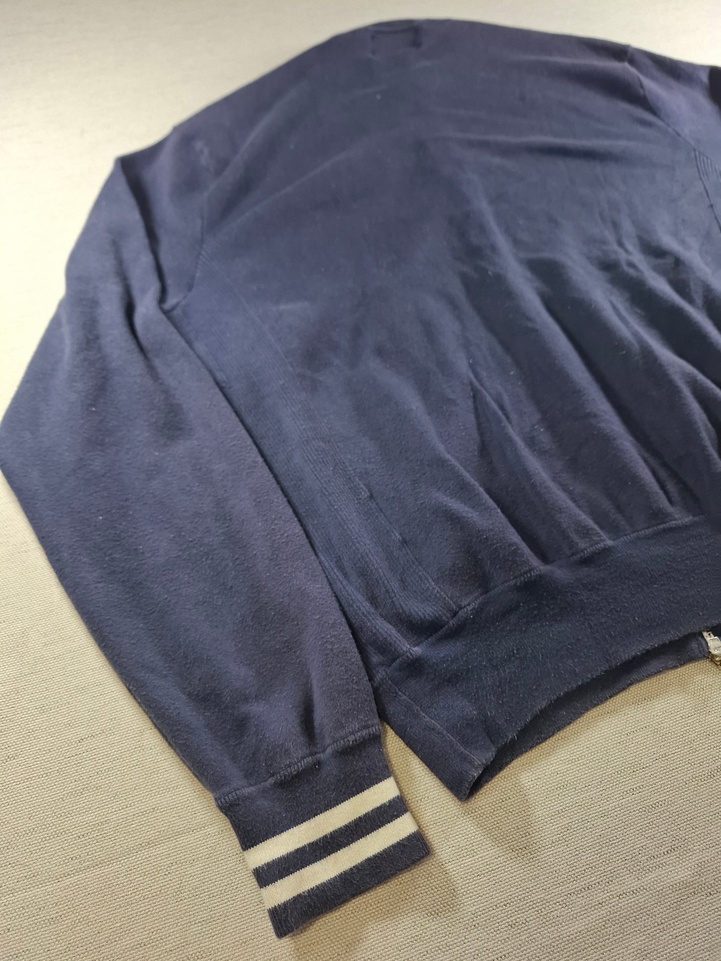 001482 – Polo Ralph Lauren Full-Zip Sweater – Navy, Size XL