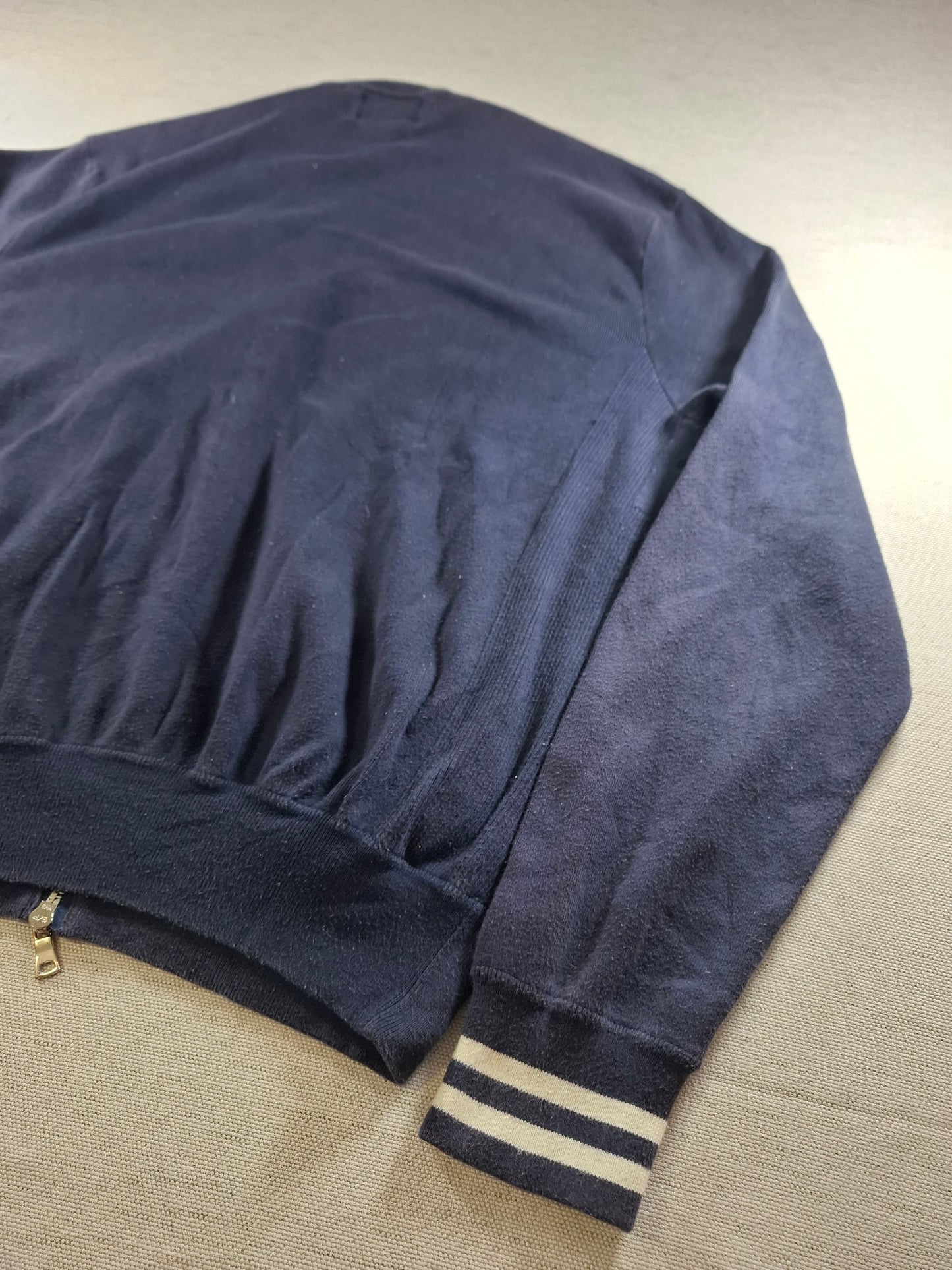 001482 – Polo Ralph Lauren Full-Zip Sweater – Navy, Size XL
