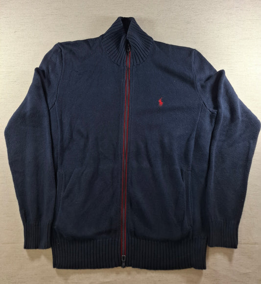 001483 – Polo Ralph Lauren Full-Zip Sweater – Navy, Size XS