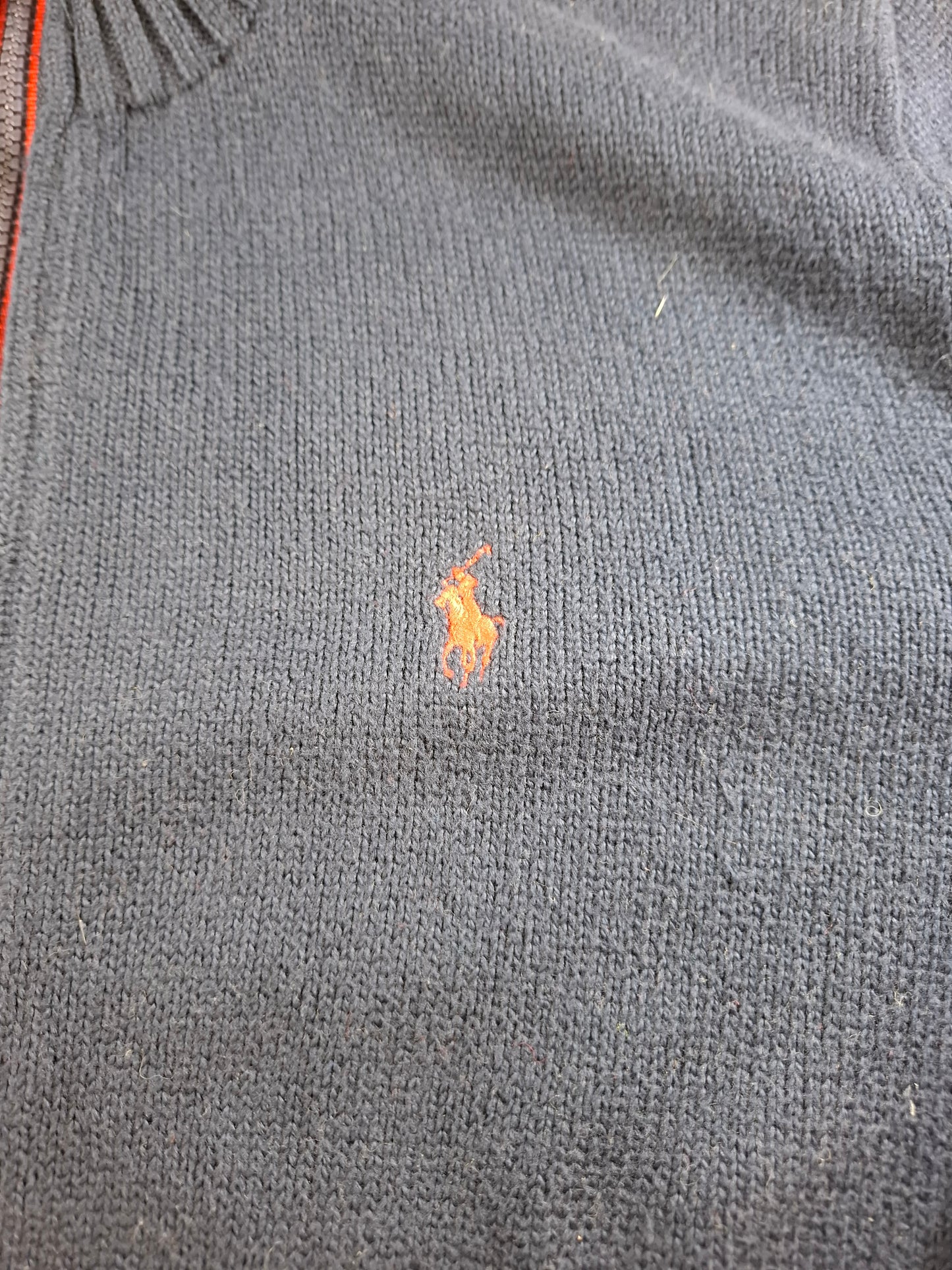 001483 – Polo Ralph Lauren Full-Zip Sweater – Navy, Size XS