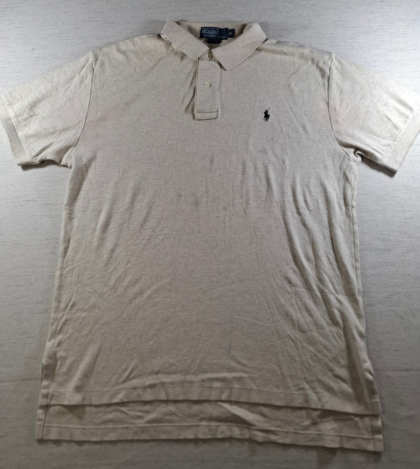001485 – Polo Ralph Lauren Polo Shirt – Cream/Beige, Size M