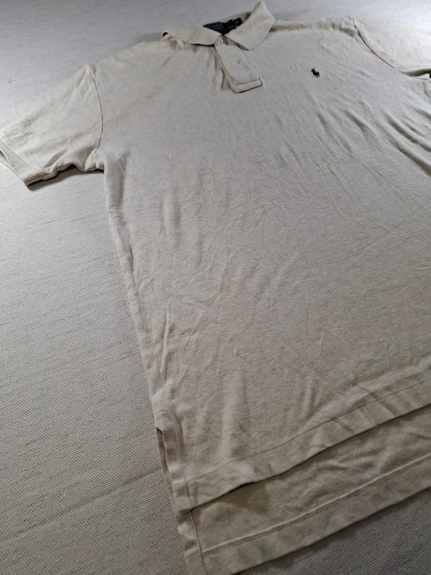 001485 – Polo Ralph Lauren Polo Shirt – Cream/Beige, Size M