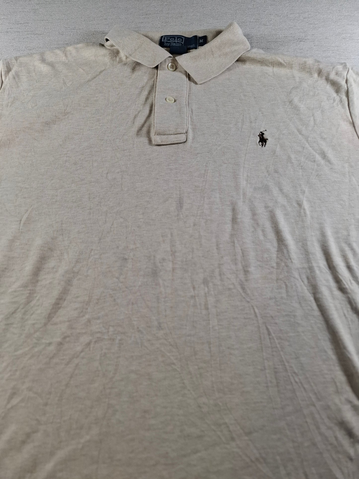 001485 – Polo Ralph Lauren Polo Shirt – Cream/Beige, Size M
