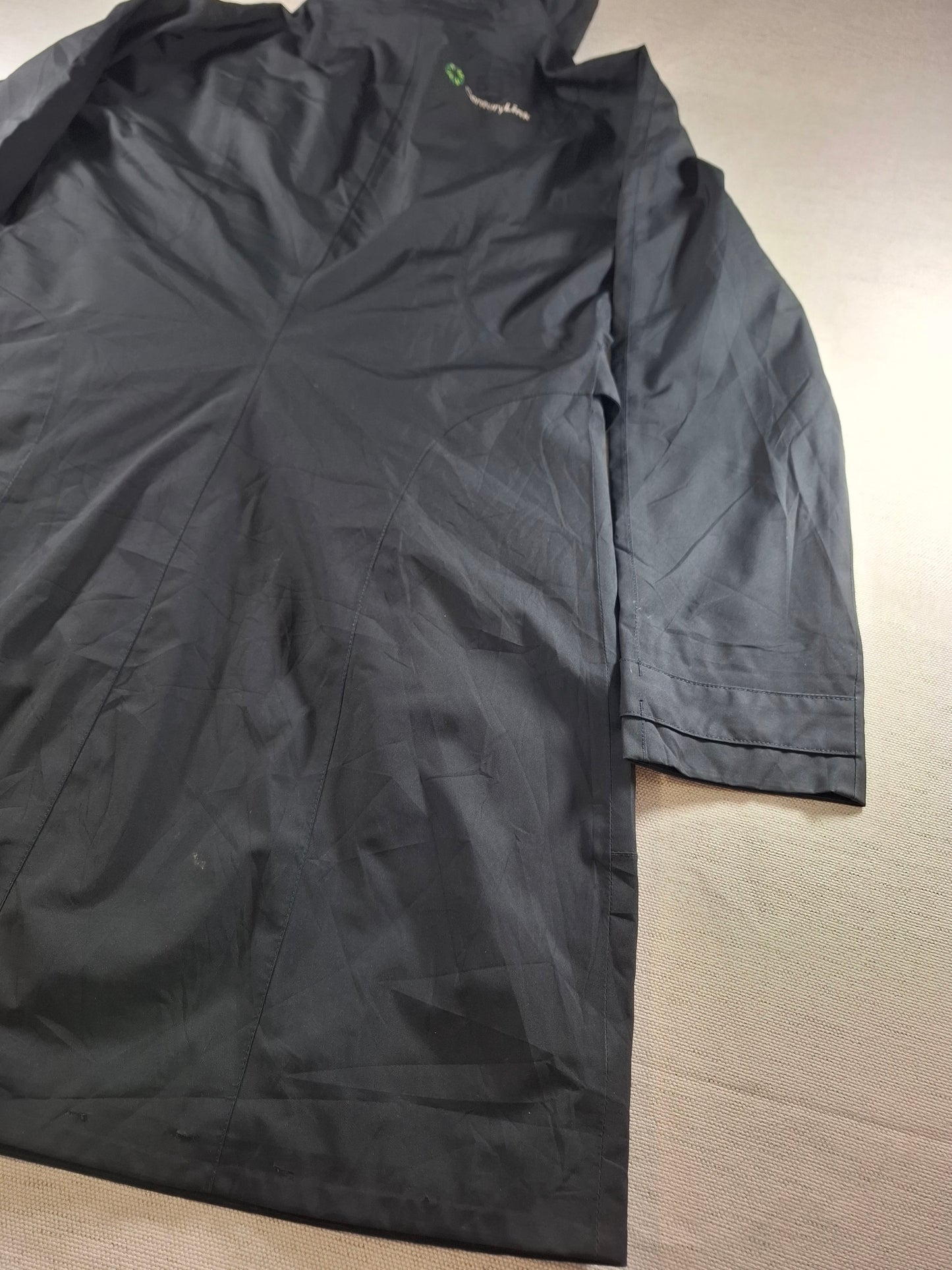 001487 – Patagonia Hooded Trench Coat / Parka (H2O water-resistant) – Black, Size VL