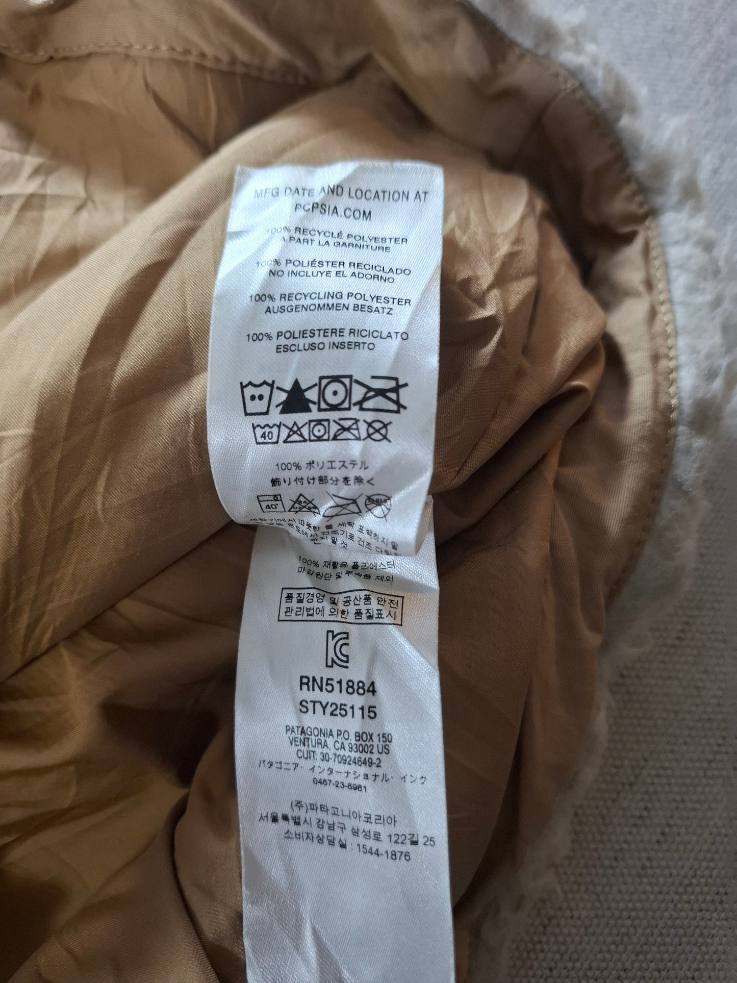 001488 – Patagonia Parka – Cream, Size S