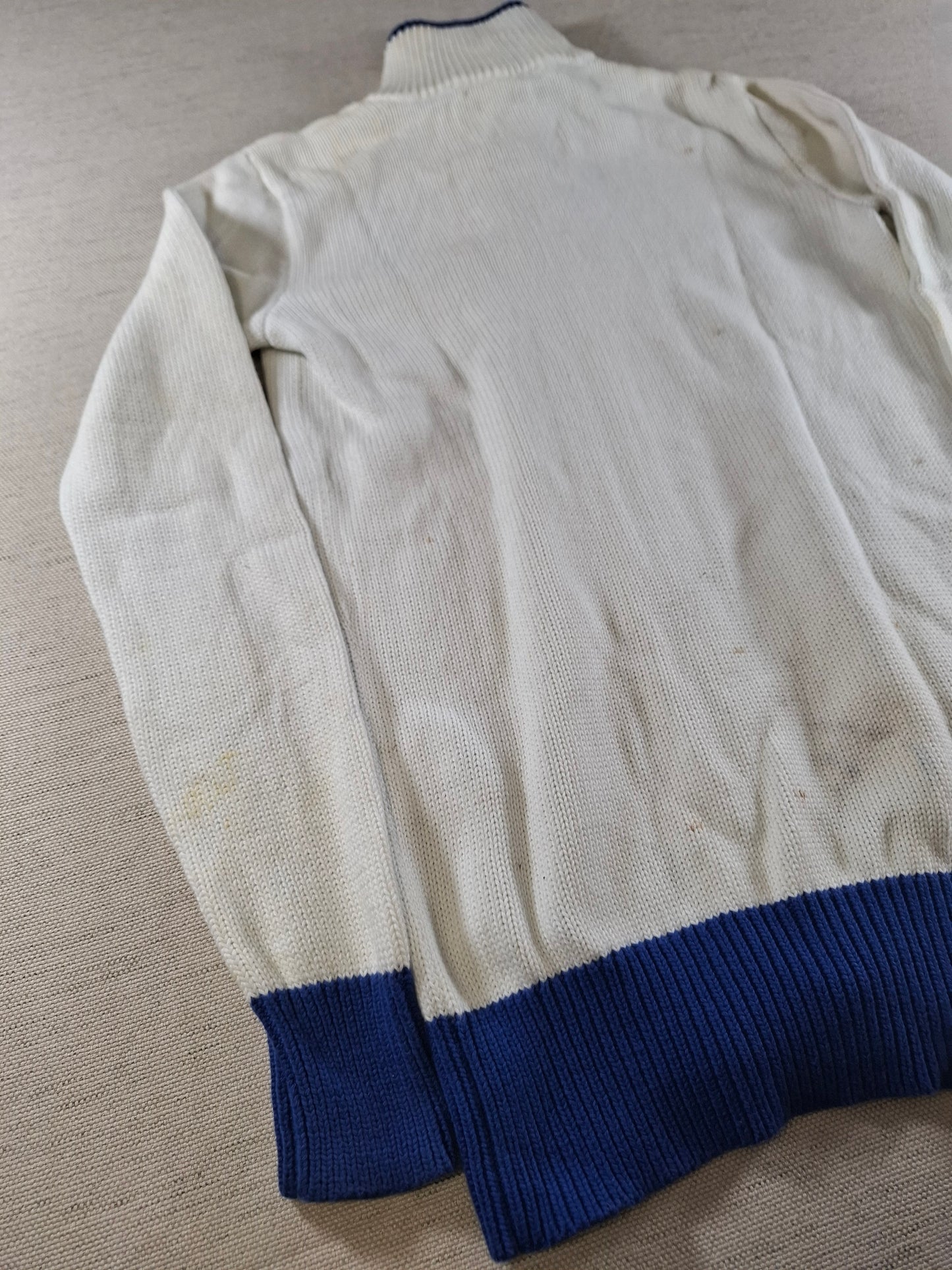 001494 – Polo Ralph Lauren Sweater – White/Blue, Size XS