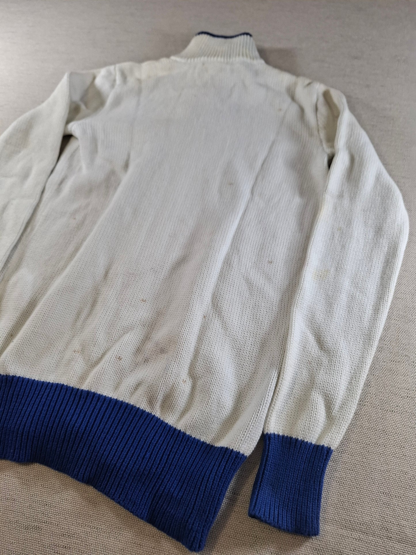 001494 – Polo Ralph Lauren Sweater – White/Blue, Size XS