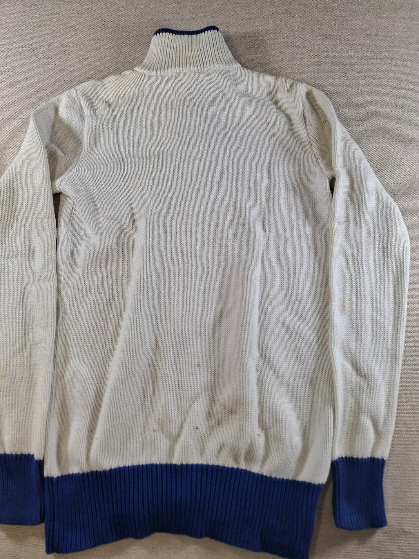 001494 – Polo Ralph Lauren Sweater – White/Blue, Size XS