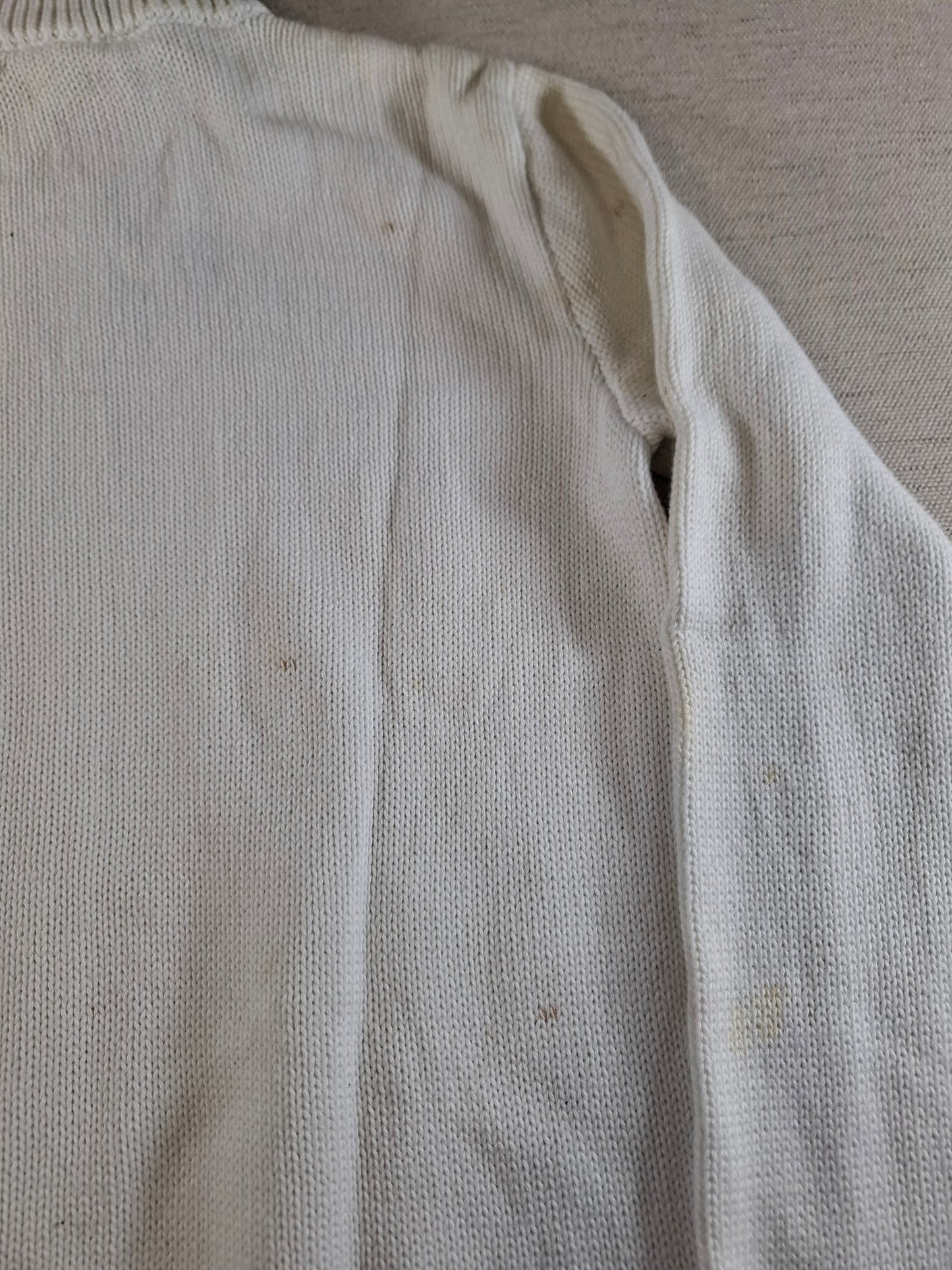 001494 – Polo Ralph Lauren Sweater – White/Blue, Size XS