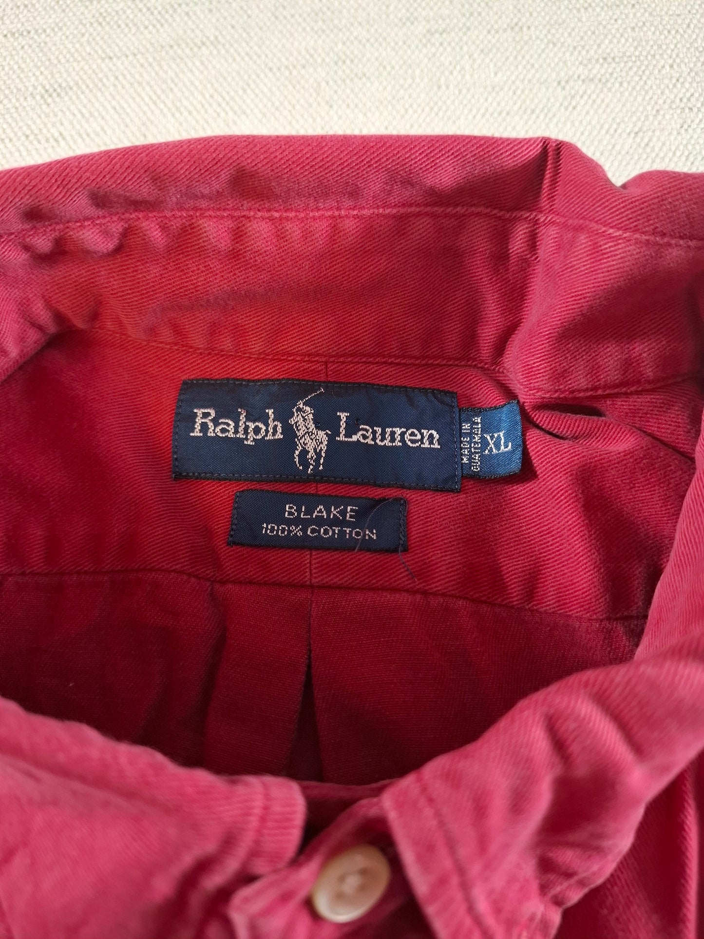 001495 – Polo Ralph Lauren Shirt – Red, Size XL
