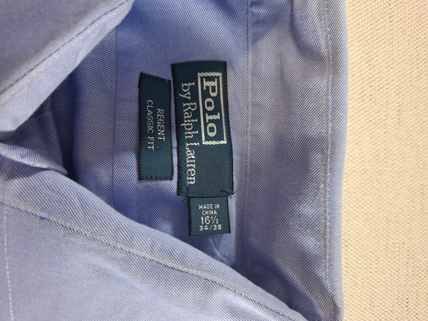 001497 – Polo Ralph Lauren Shirt – Light Blue, Size 16.5 / 34-35