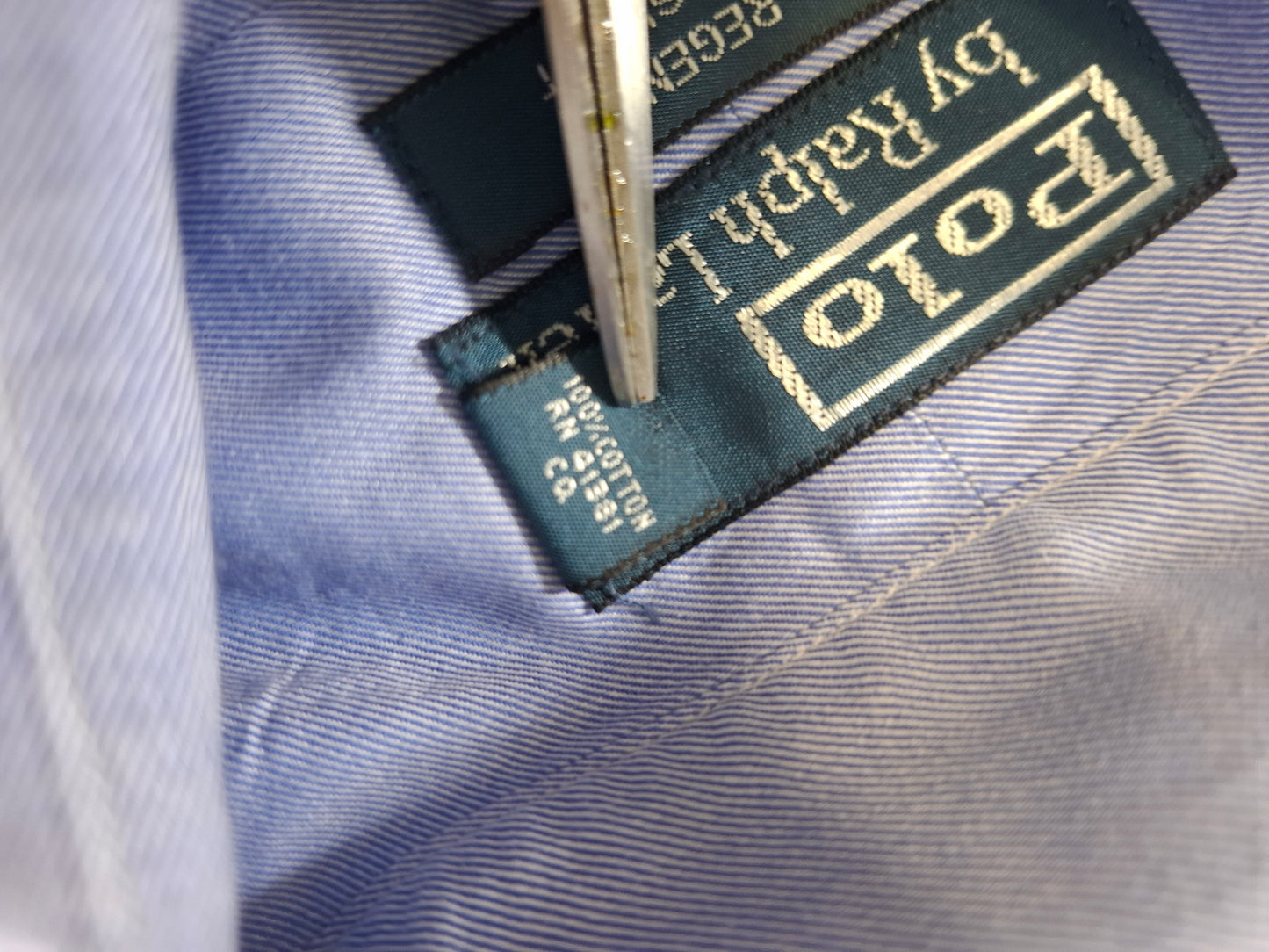 001497 – Polo Ralph Lauren Shirt – Light Blue, Size 16.5 / 34-35