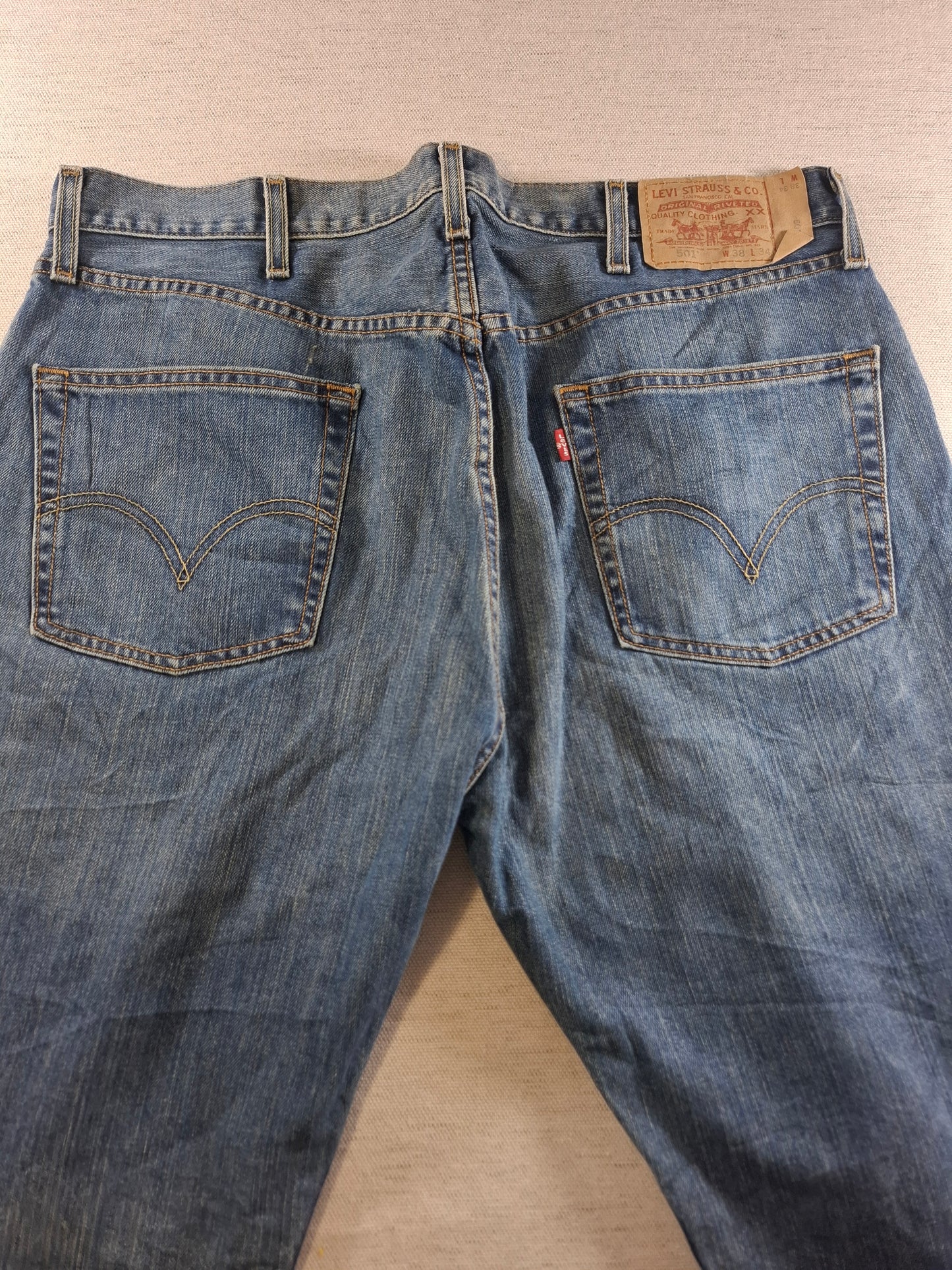 001508 – Levi's Jeans (501) – Blue, Size 38/34