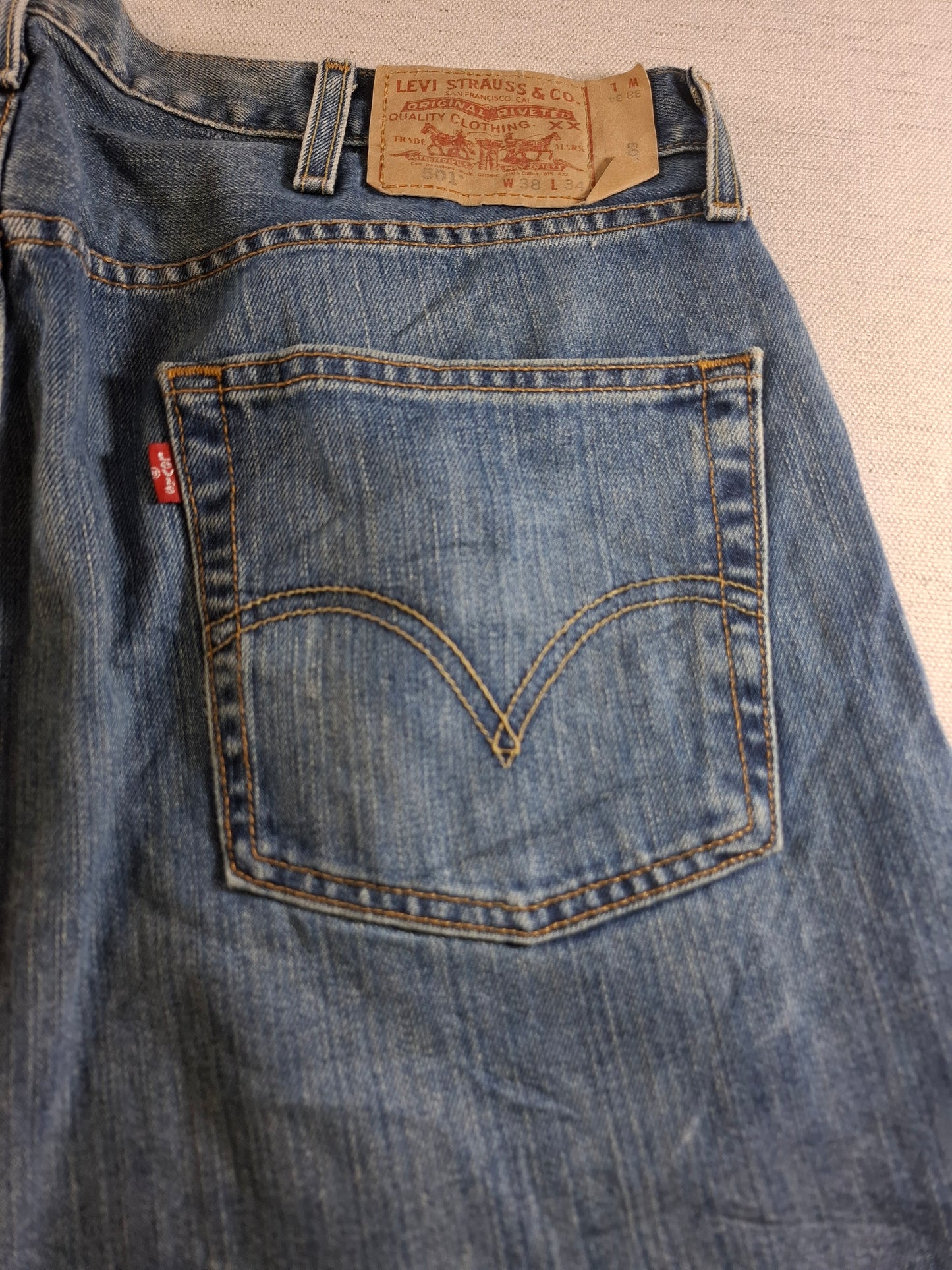 001508 – Levi's Jeans (501) – Blue, Size 38/34