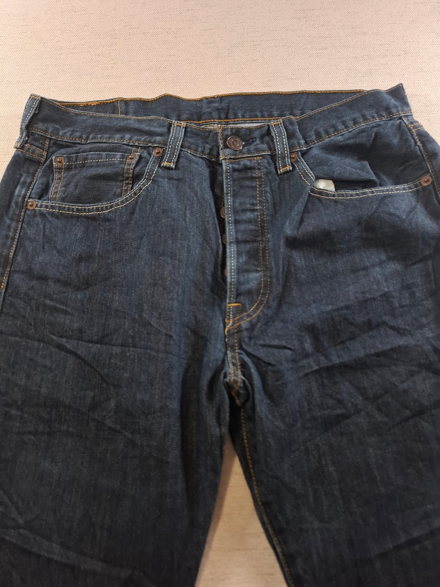 001509 – Levi's Jeans (501) – Dark Blue, Size 32/34