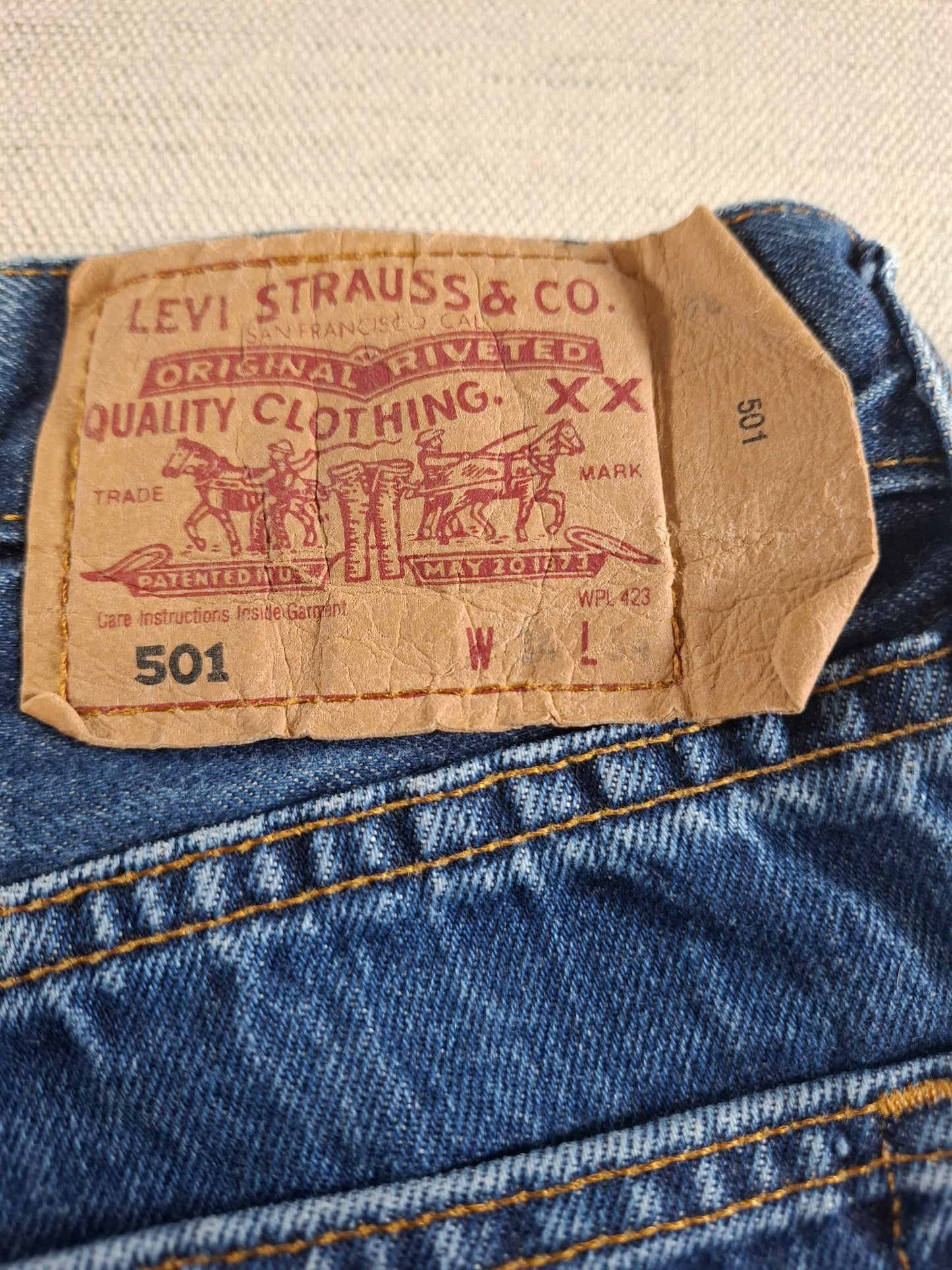 001510 – Levi's Jeans (501) – Blue, Size 34/34