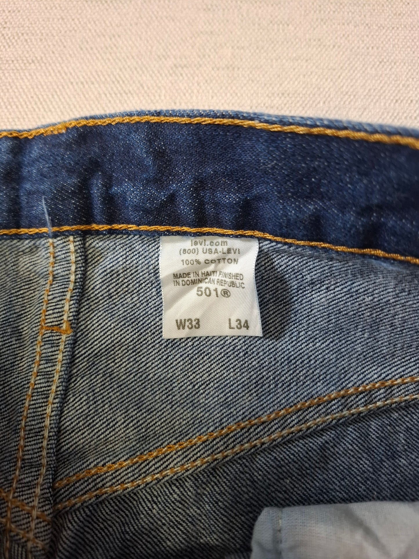 001511 – Levi's Jeans (501) – Dark Blue, Size 33/34