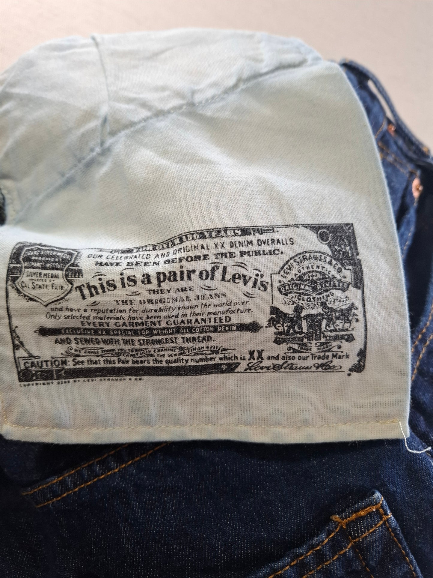 001511 – Levi's Jeans (501) – Dark Blue, Size 33/34