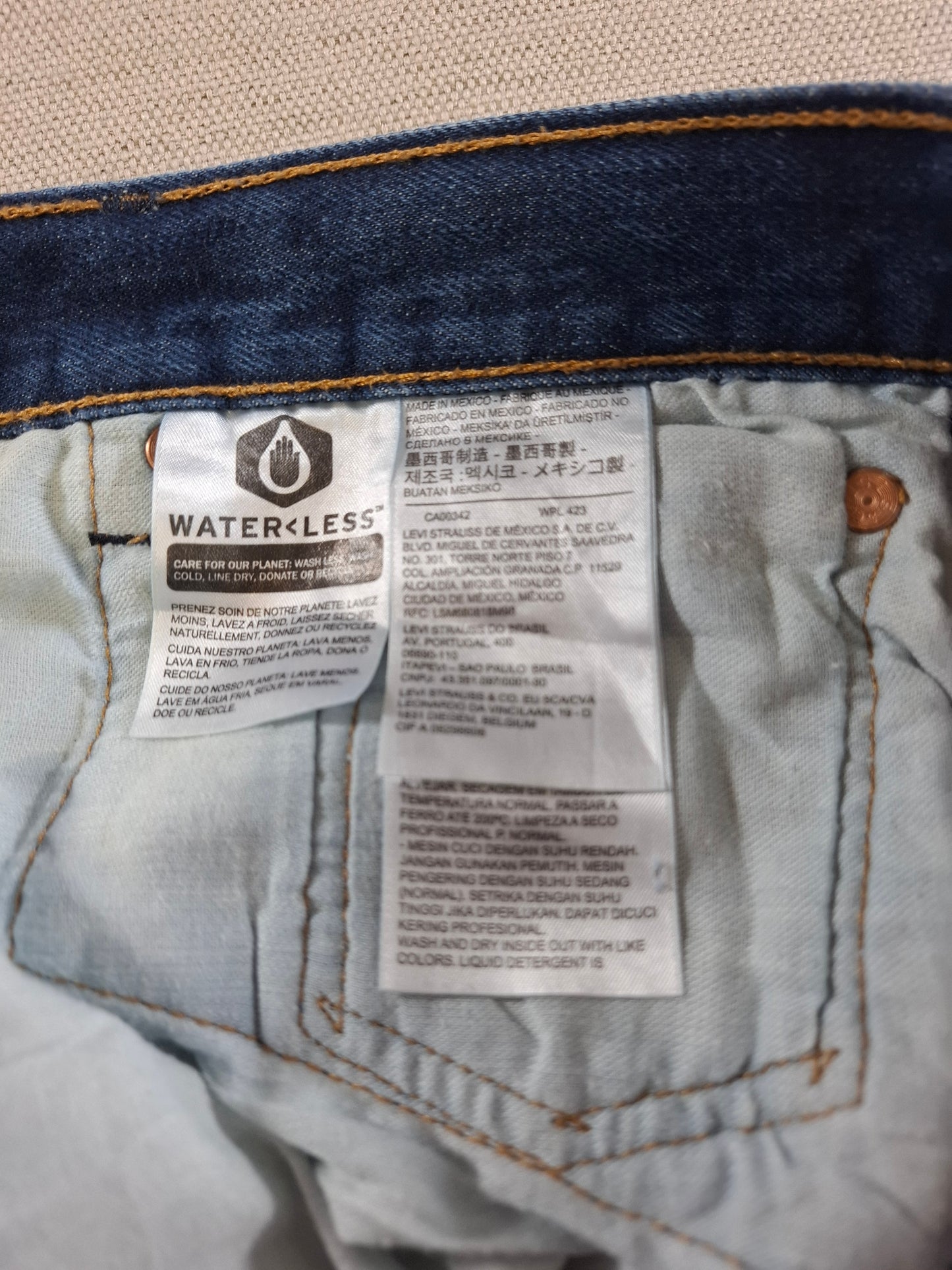 001512 – Levi's Jeans (501) – Blue, Size 36/32