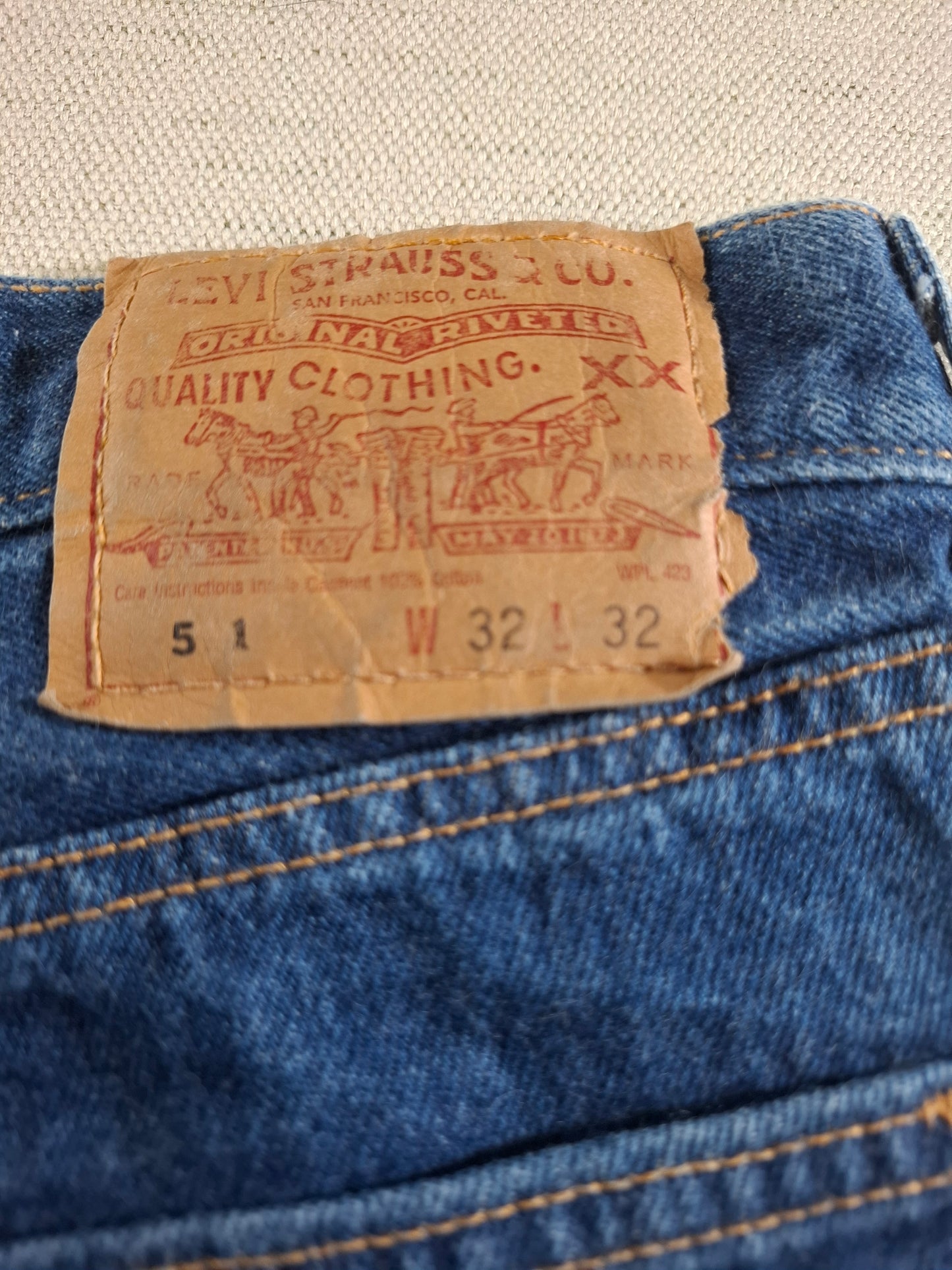 001514 – Levi's Jeans (501) – Blue, Size 32/32