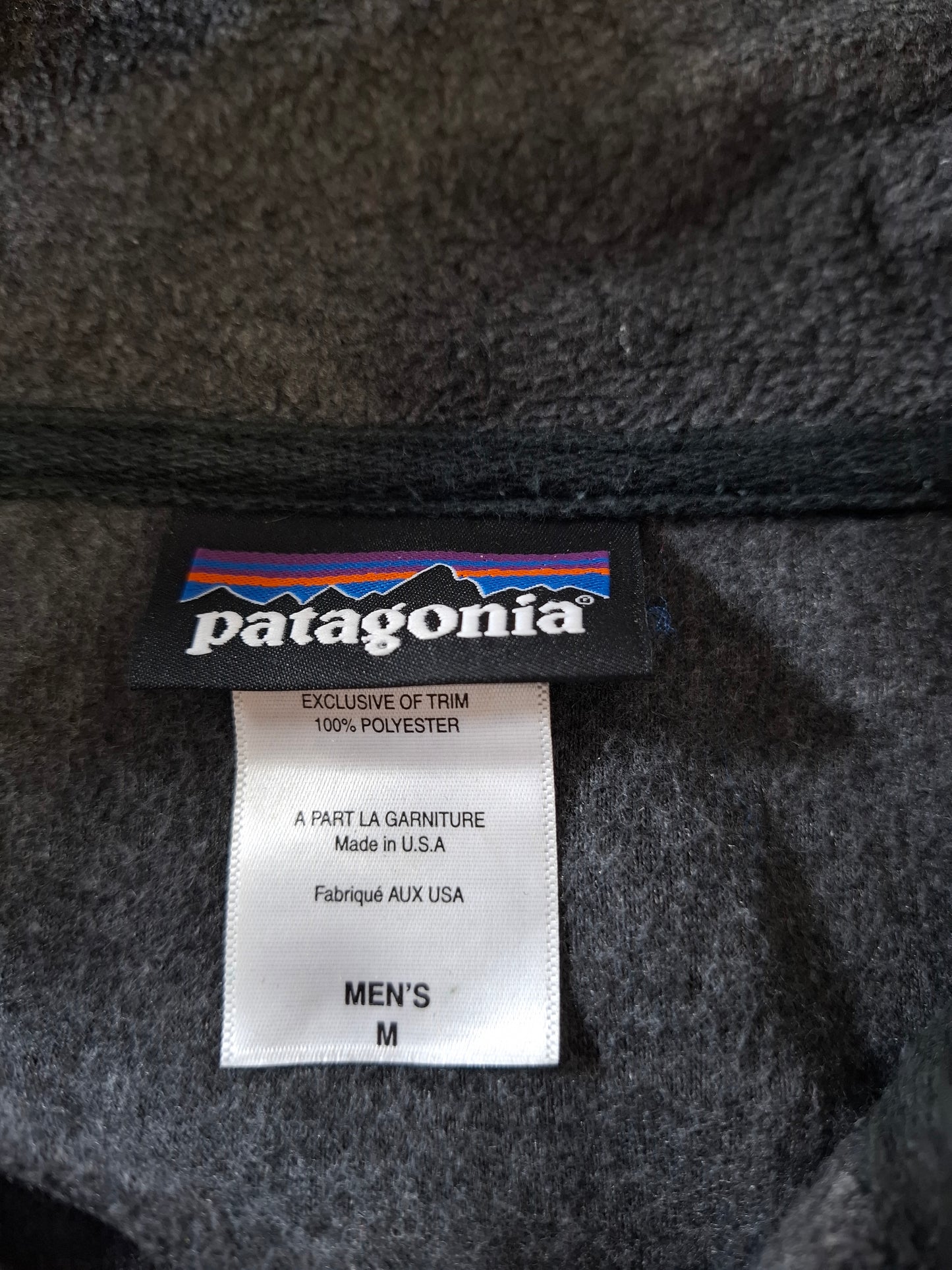 001498 – Patagonia Fleece Jacket – Charcoal, Size Women's M