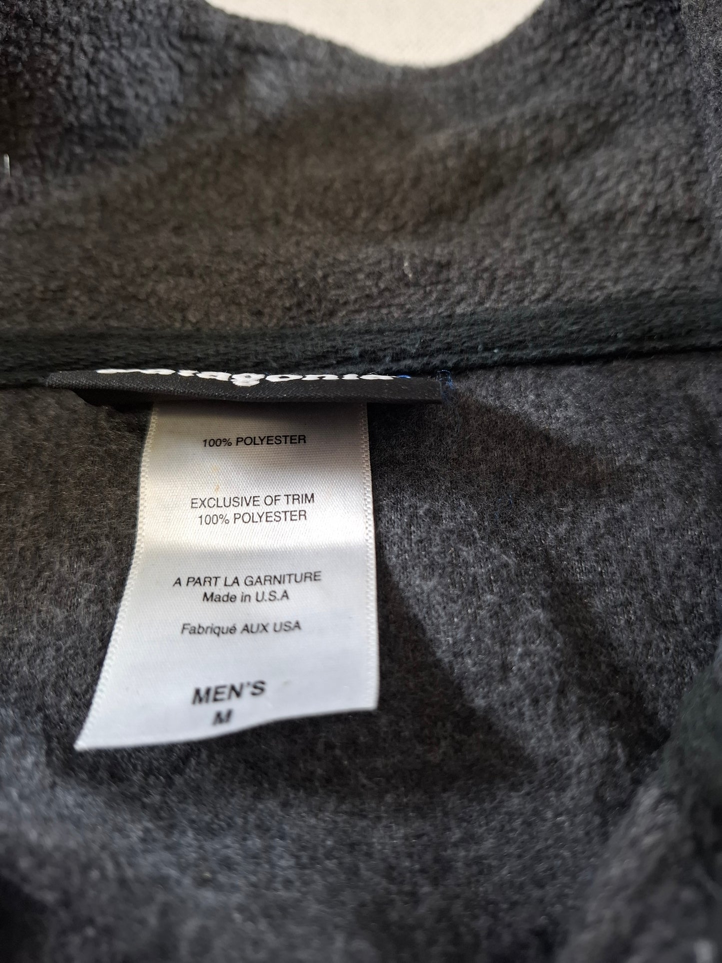 001498 – Patagonia Fleece Jacket – Charcoal, Size Women's M