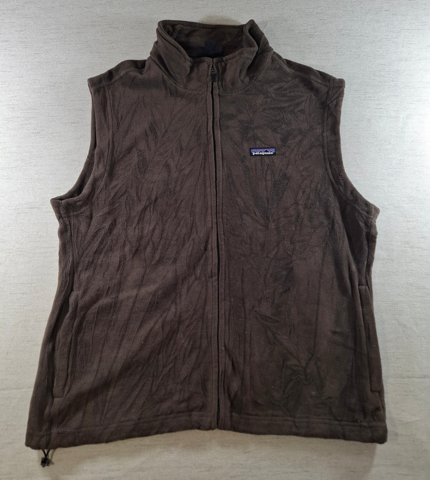 001501 – Patagonia Fleece Vest / Body Warmer – Brown, Size L