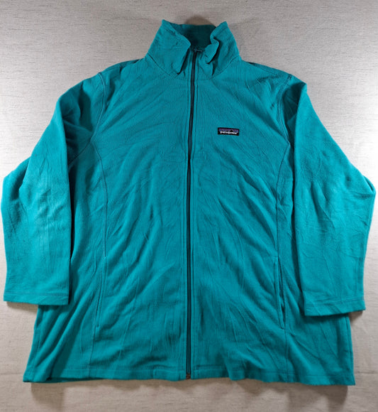 001502 – Patagonia Fleece Jacket – Turquoise, Size XL